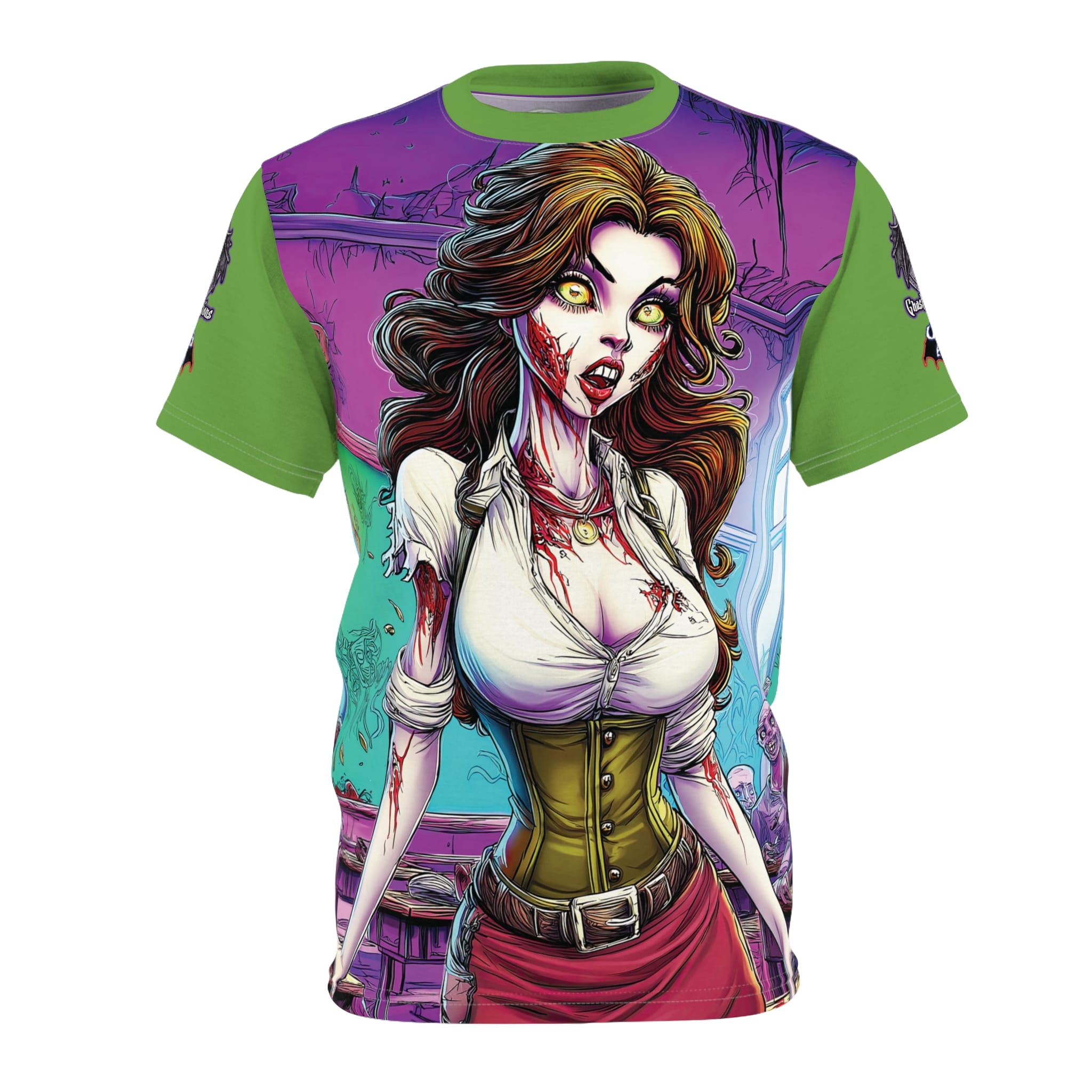 Undead Angels Teacher Charlotte Classic Reborn Style Unisex Cut & Sew Tee (AOP) - Image 21