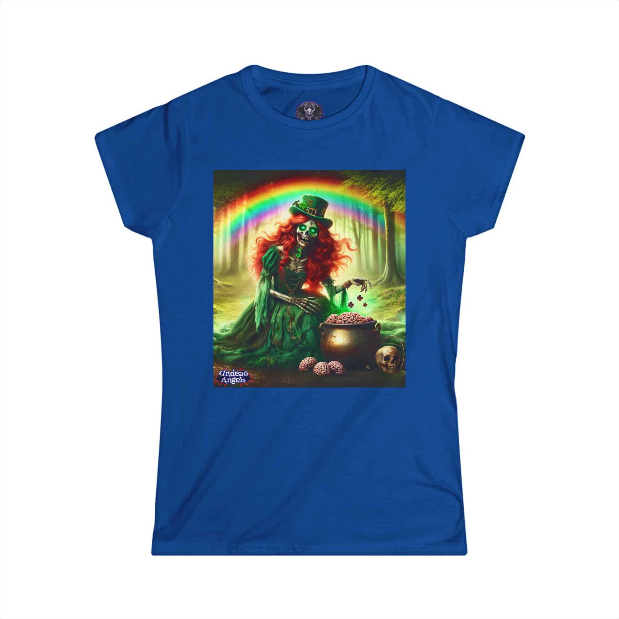 Fiona Undead Angel Leprechaun Queen #DFZ-007B Women's Softstyle Tee - Image 28