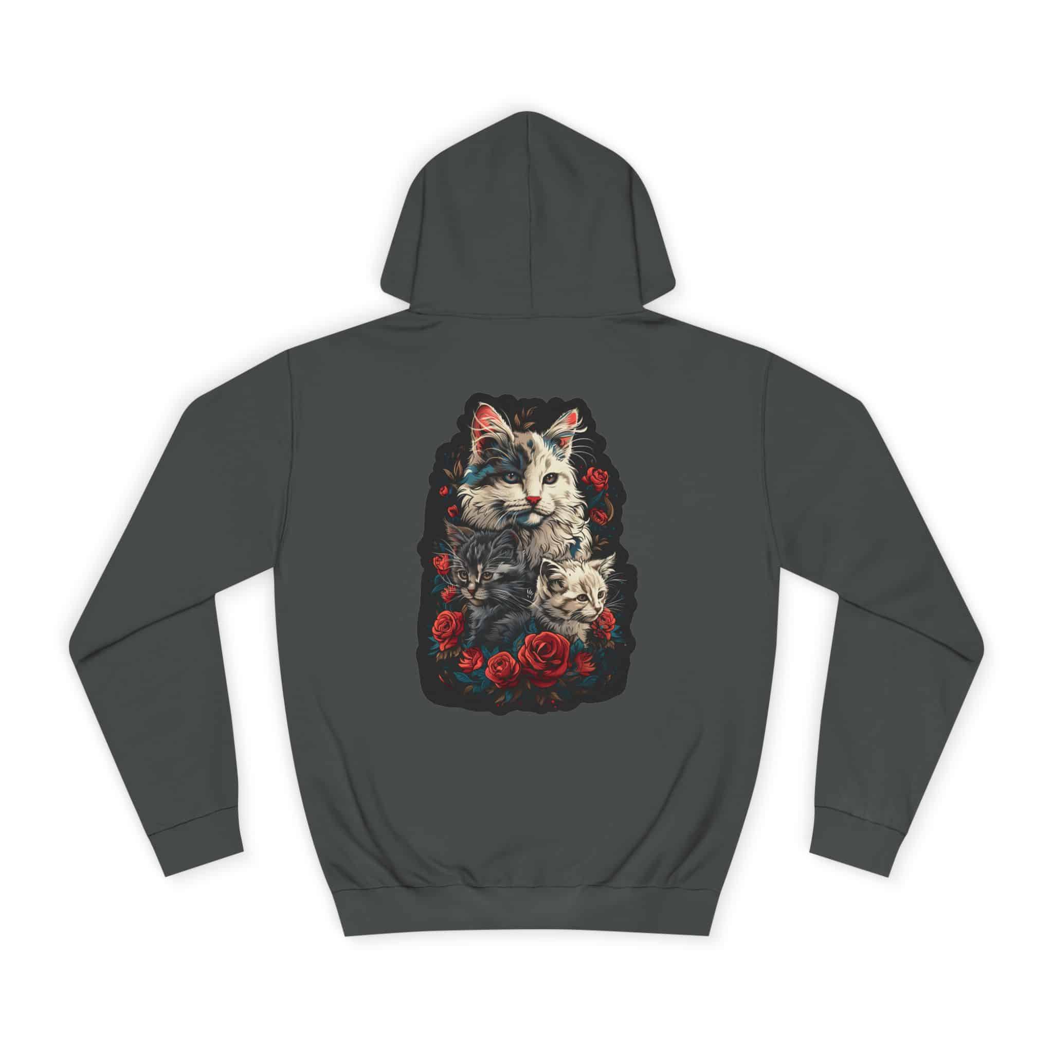 Mama Cat & Kittens WD-M001 By Wyldesigns Unisex College Hoodie - Image 42