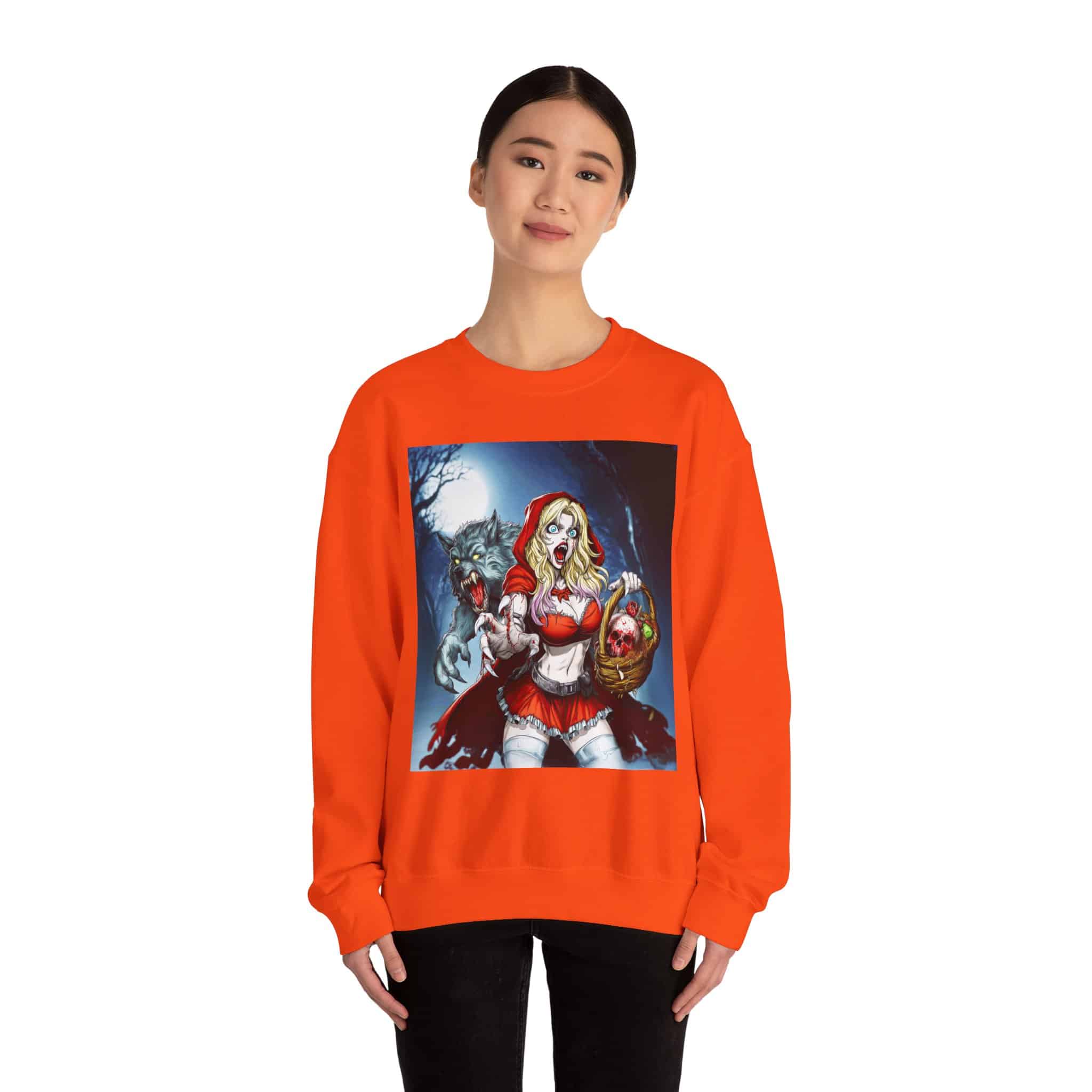 Vampire Red Riding Hood By Ghastly Wicked Tales 2025-01 Unisex Heavy Blend™ Crewneck Sweatshirt - Image 20