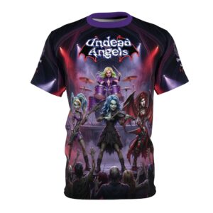 Undead Angels Vampire Band I Unisex Cut & Sew Tee (AOP)