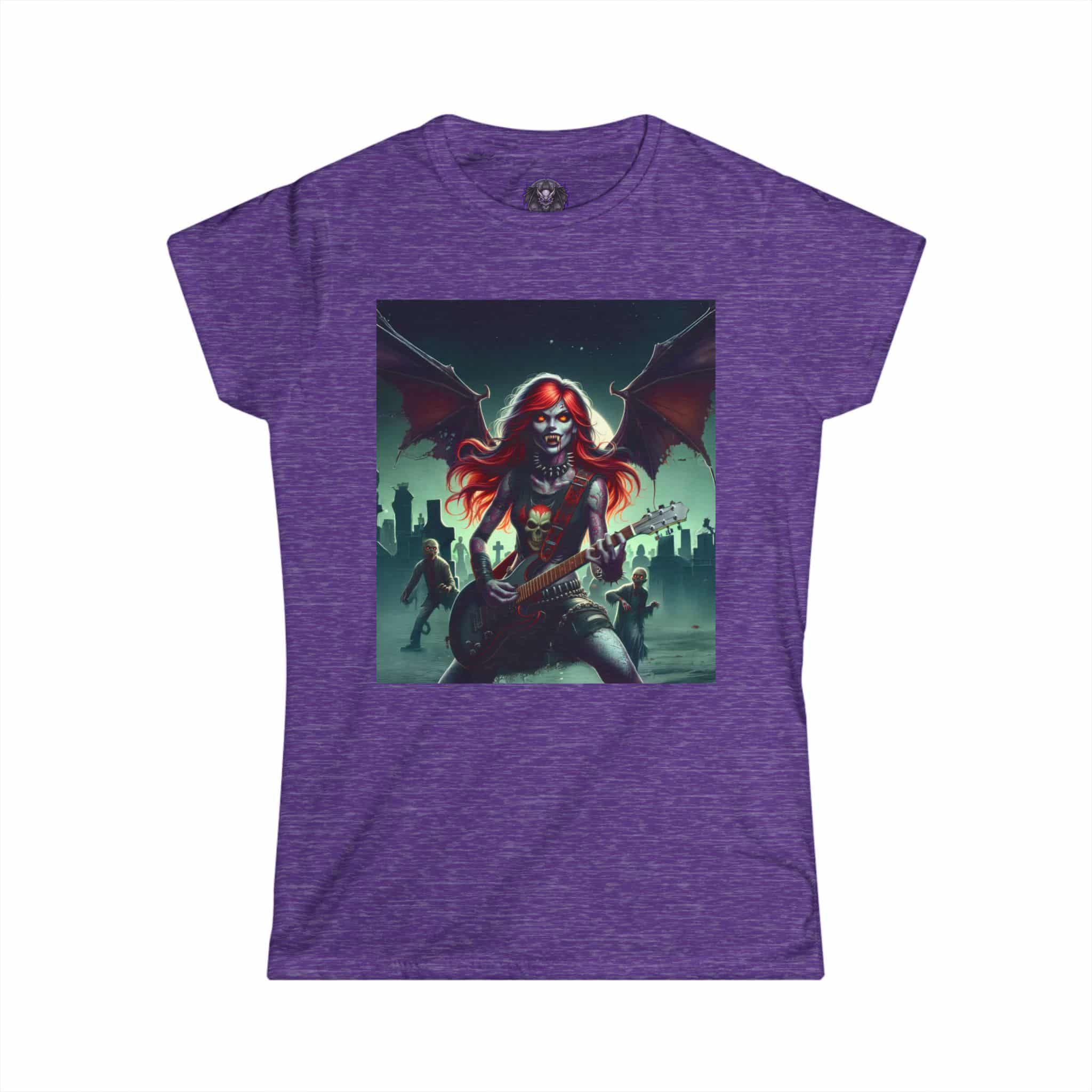 Monster Mosh Undead Angels Guitarist MM-D-UA-C01 Women's Softstyle Tee - Image 13