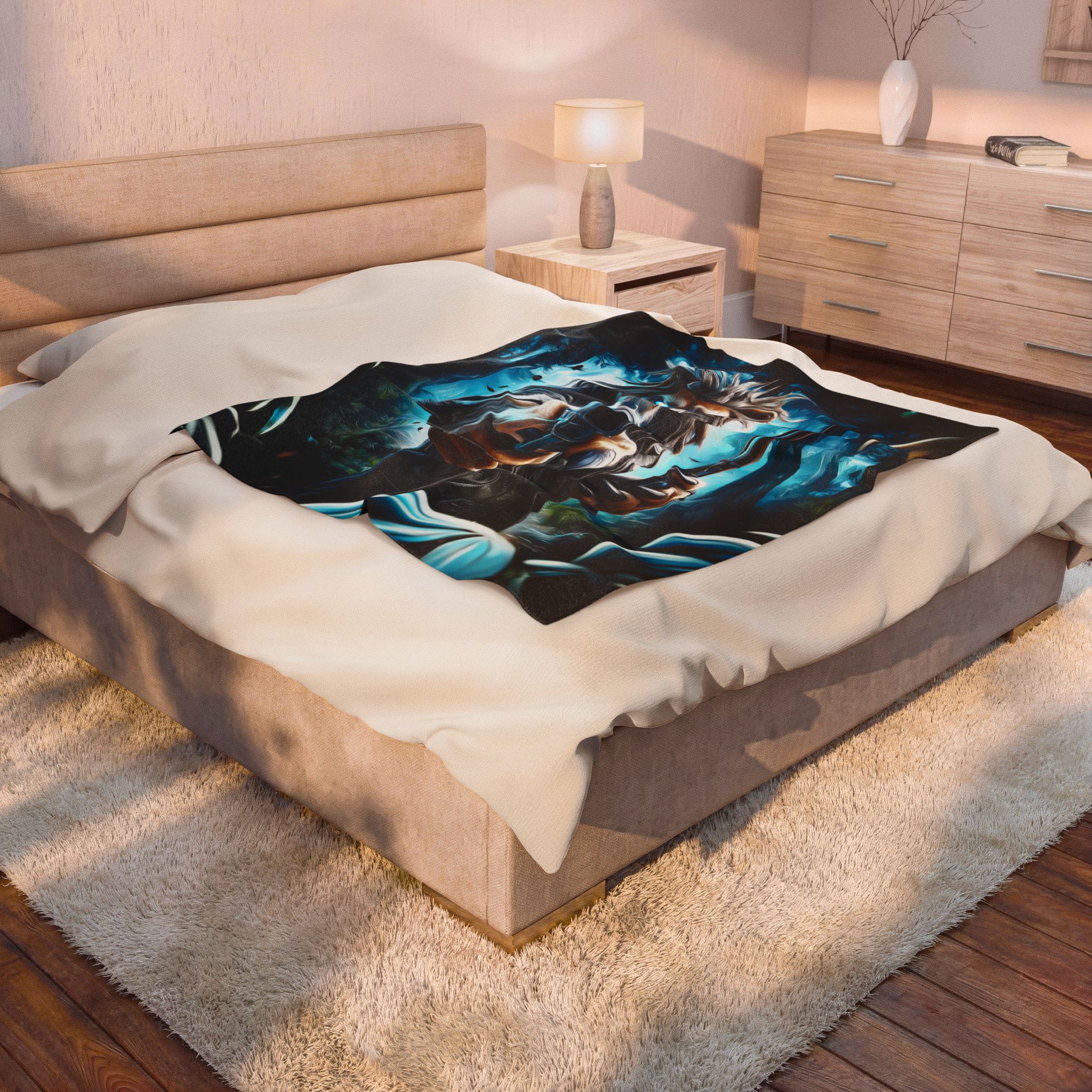 Arm The Animals: Hunter Lion #AA030 Plush Blanket, Cozy Throw for Fall Decor, - Image 4
