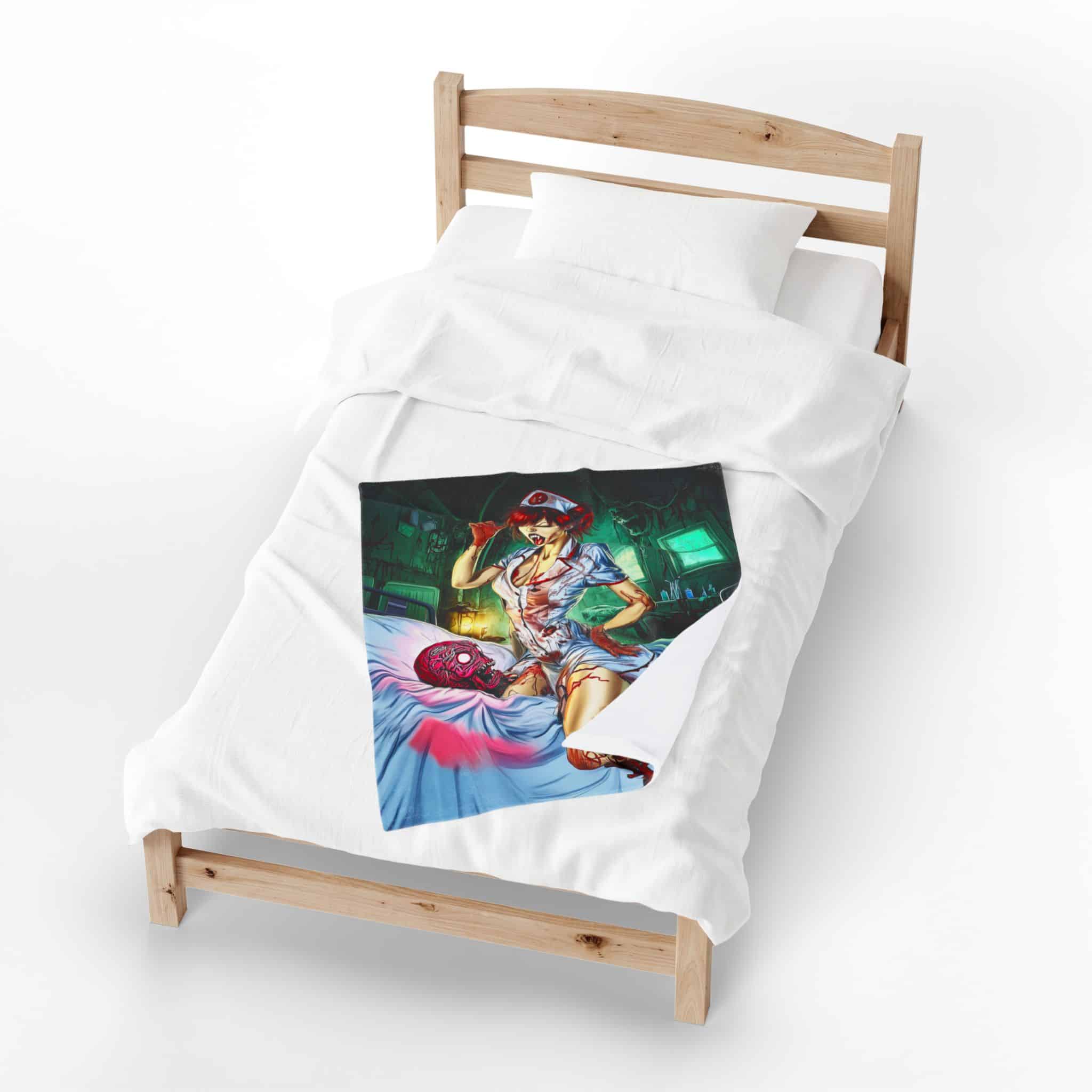 Undead Angels Zombie Nurse Abigail Reborn Style I-BZ Plush Blanket, Cozy Throw for Fall Decor - Image 16