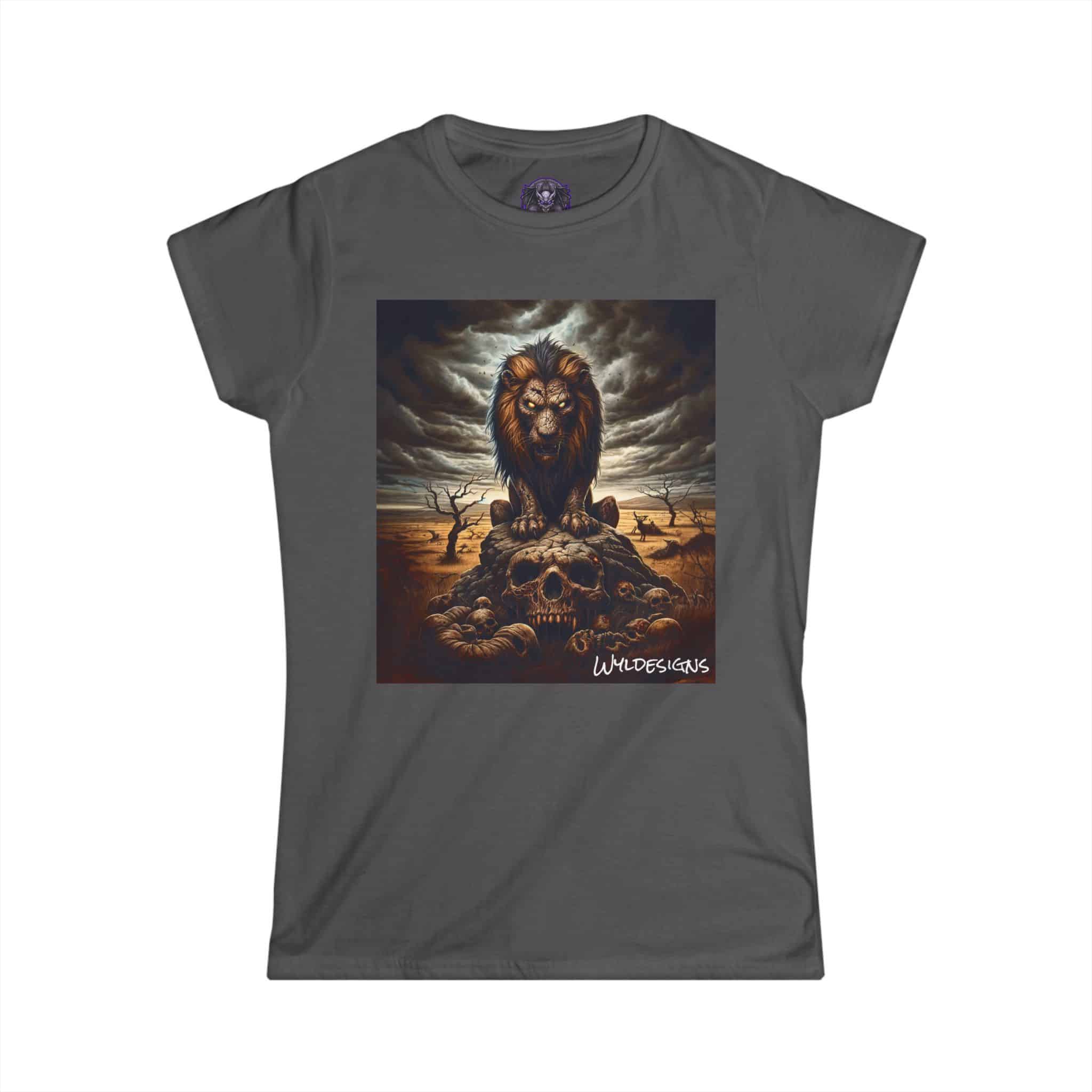 Undead Lion WD-D015 By Wyldesigns Women's Softstyle Tee