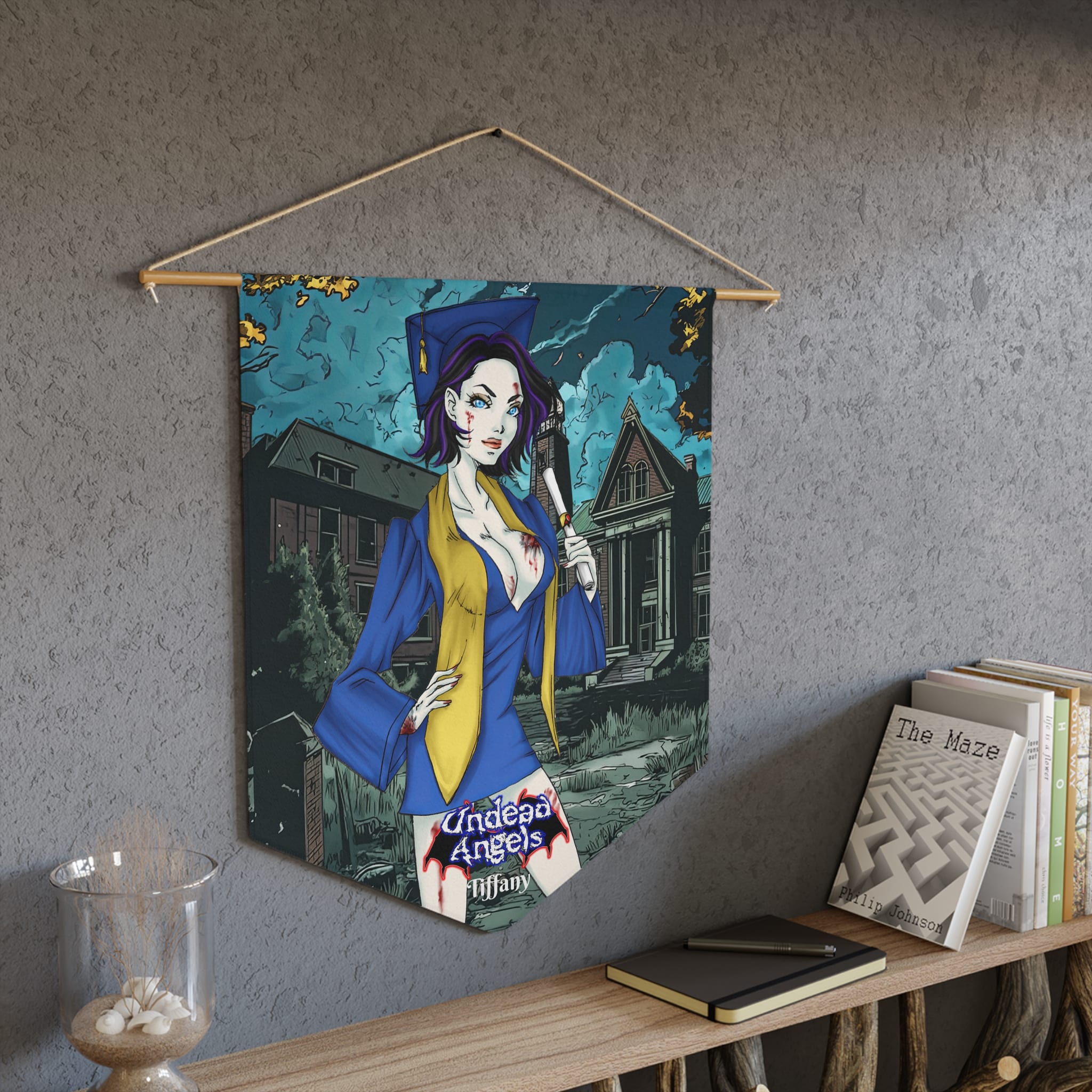Tiffany Undead Angel Graduate Classic Art Pennant - Image 4