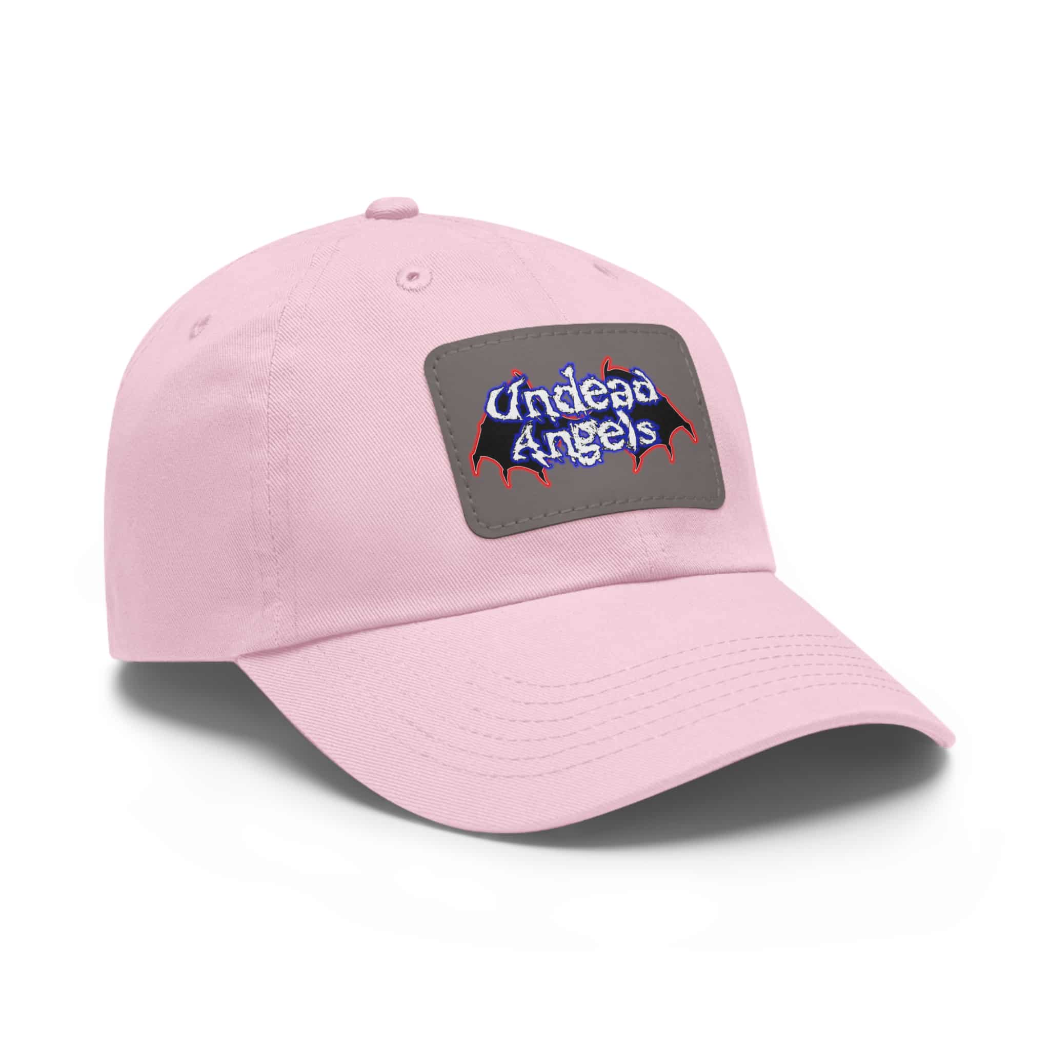 Undead Angels Logo Leather Patch Dad Hat - Casual Style for Music Lovers - Image 57