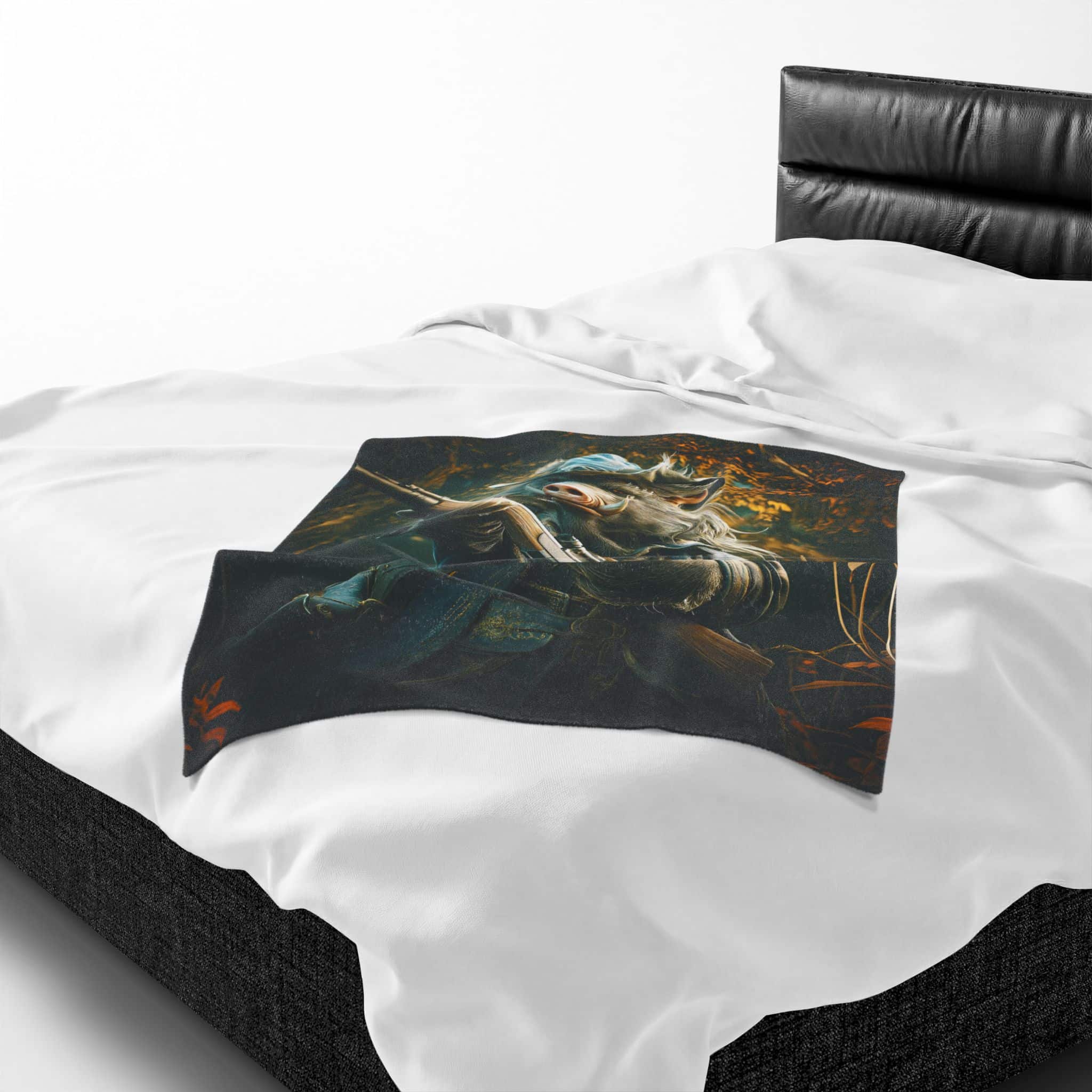 Arm The Animals: Hunter Wild Boar #AA029 Plush Blanket, Cozy Throw for Fall Decor - Image 22