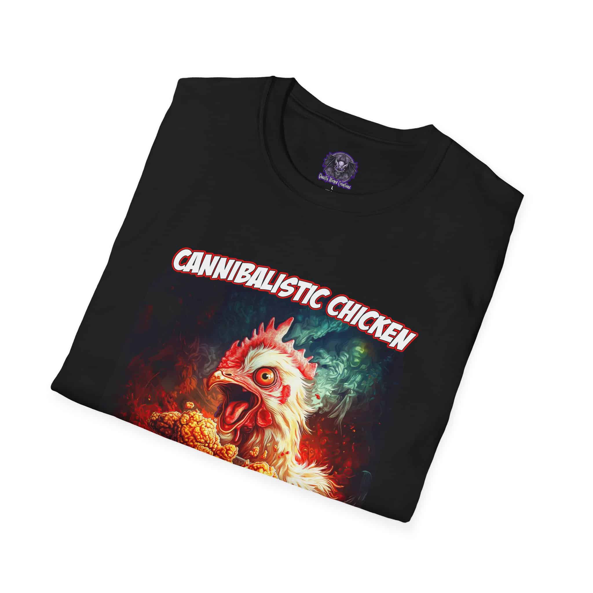 Cannibalistic Chicken Band Unisex T-Shirt, Funny Graphic Tee, Unique Gift, Casual Wear, Chicken Lover Humor - Image 4