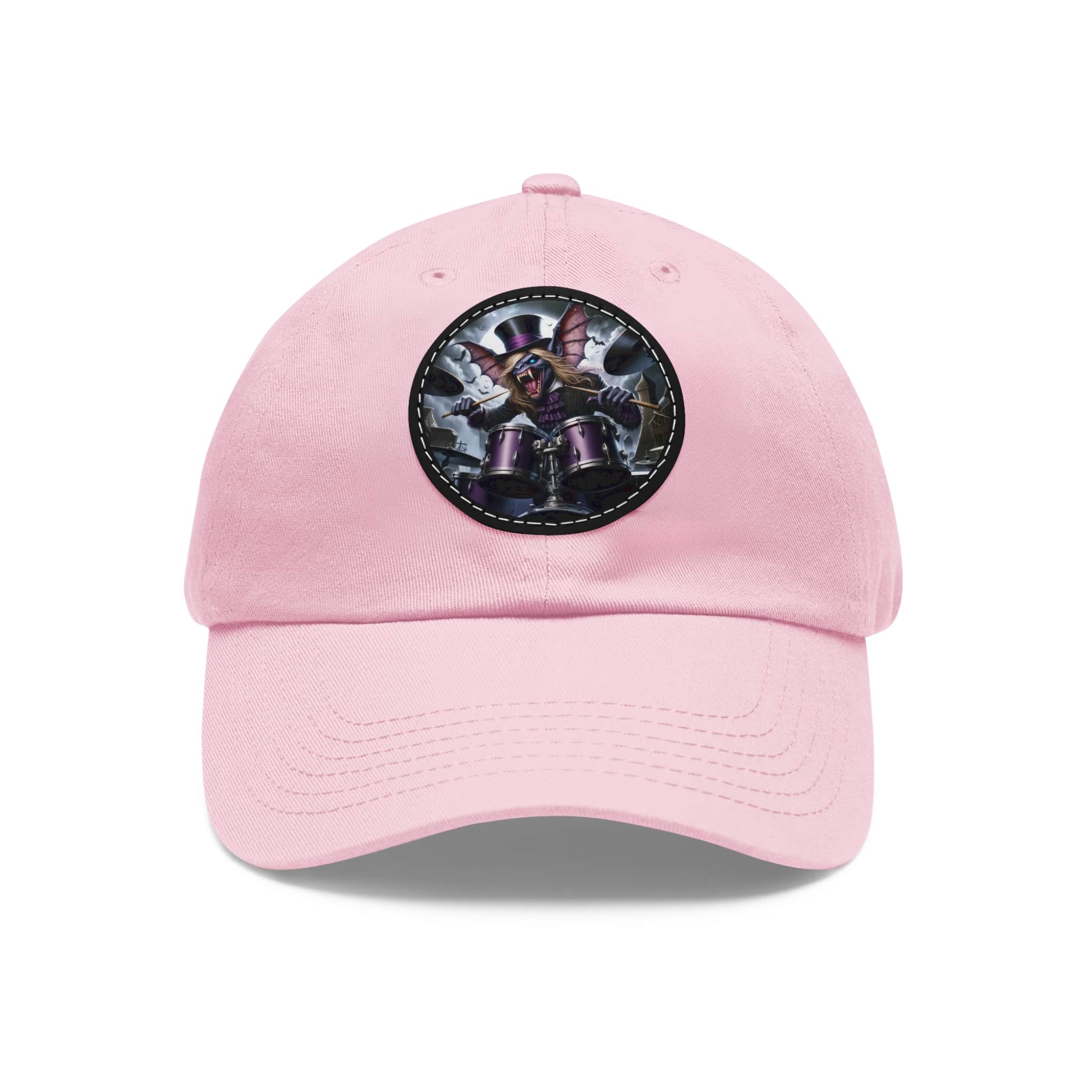 Vlad The Enforcer Bat Drummer #VTE001 Artistic Round Leather Patch Dad Hat - Stylish Casual Cap - Image 91