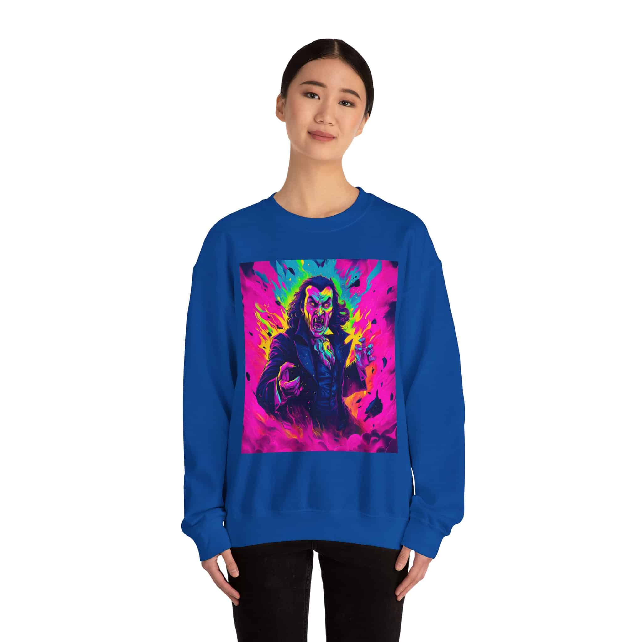 Dracula II Pop 60’s Art Style Unisex Heavy Blend™ Crewneck Sweatshirt - Image 44