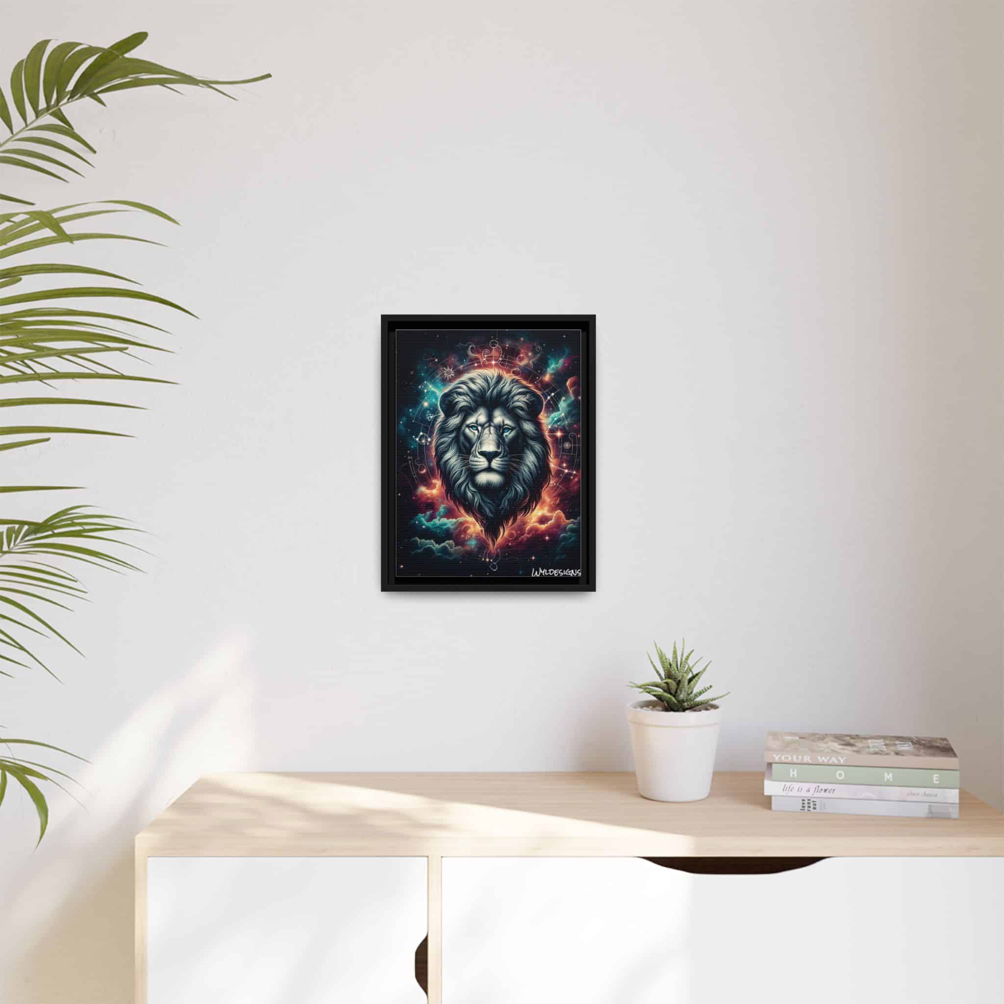 Lion In The Sky WD-D014 By Wyldesigns Matte Canvas, Black Frame - Image 3