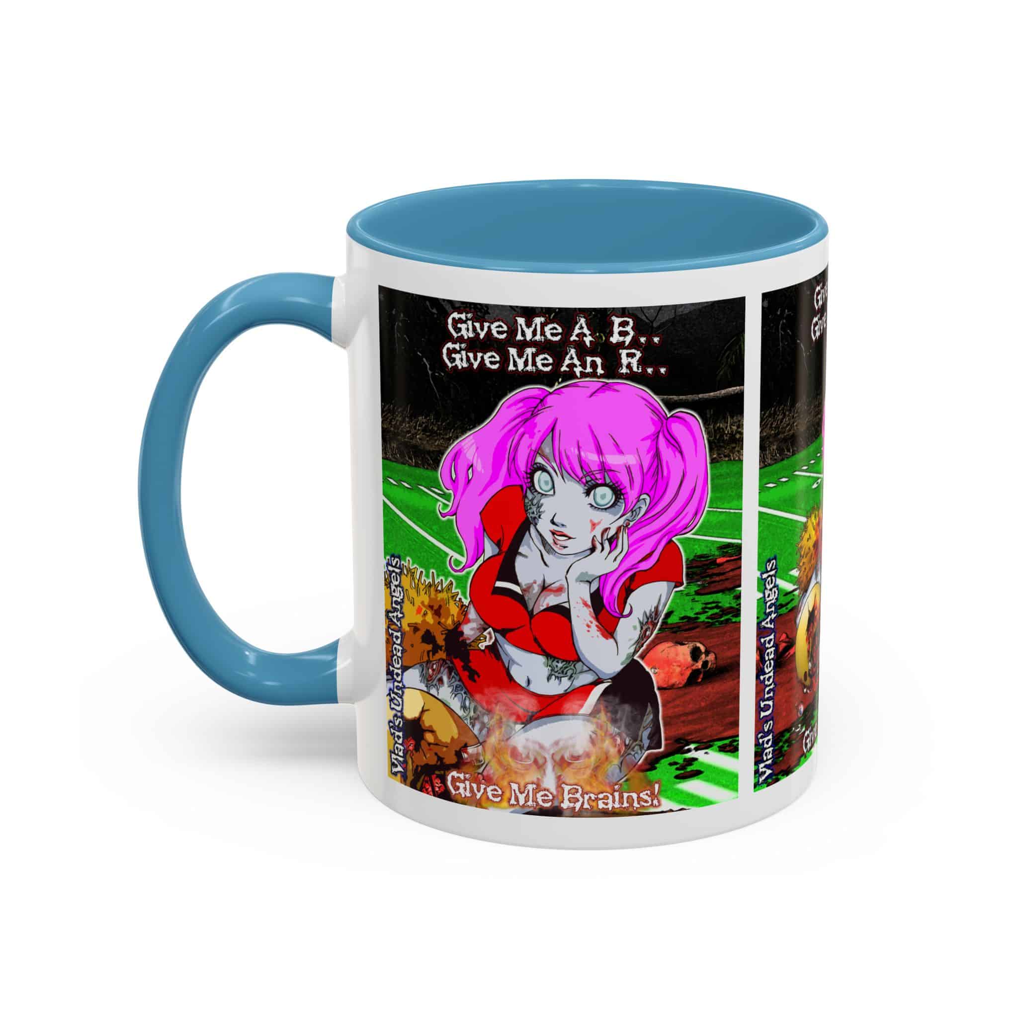 Buffy Undead Angel Zombie Cheerleader C1 PH – Classic Art w/Text Accent Coffee Mug (11, 15oz) - Image 19