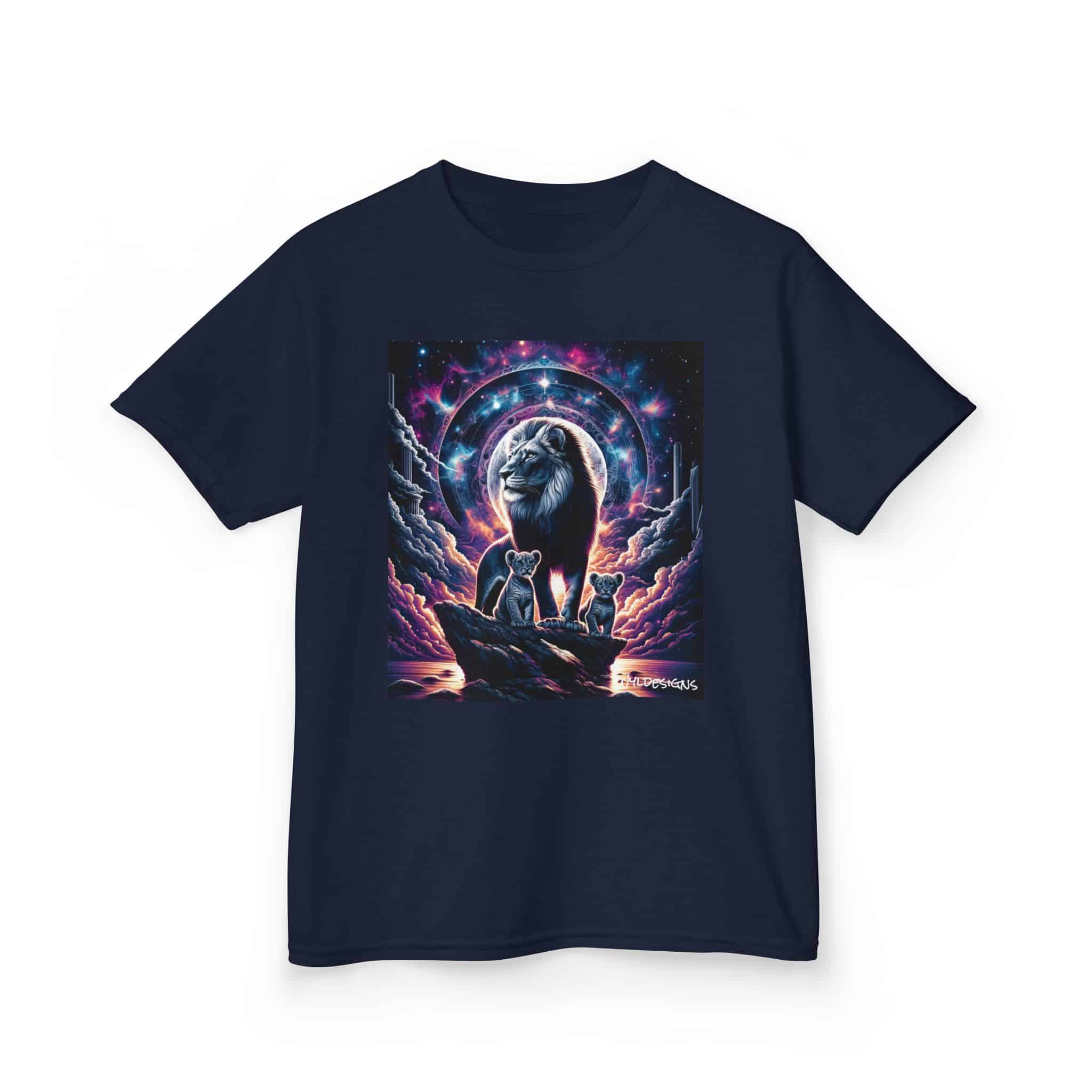 Cosmic Lion Family WD-D006 By Wyldesigns Kids Heavy Cotton™ Tee - Image 11