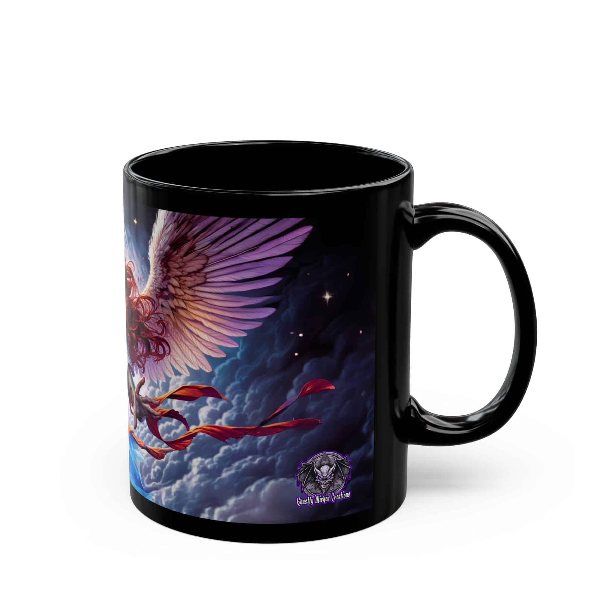 Scarlet Undead Angels Zombie Cupid #DSZ-004L Black Mug (11oz, 15oz) - Image 2