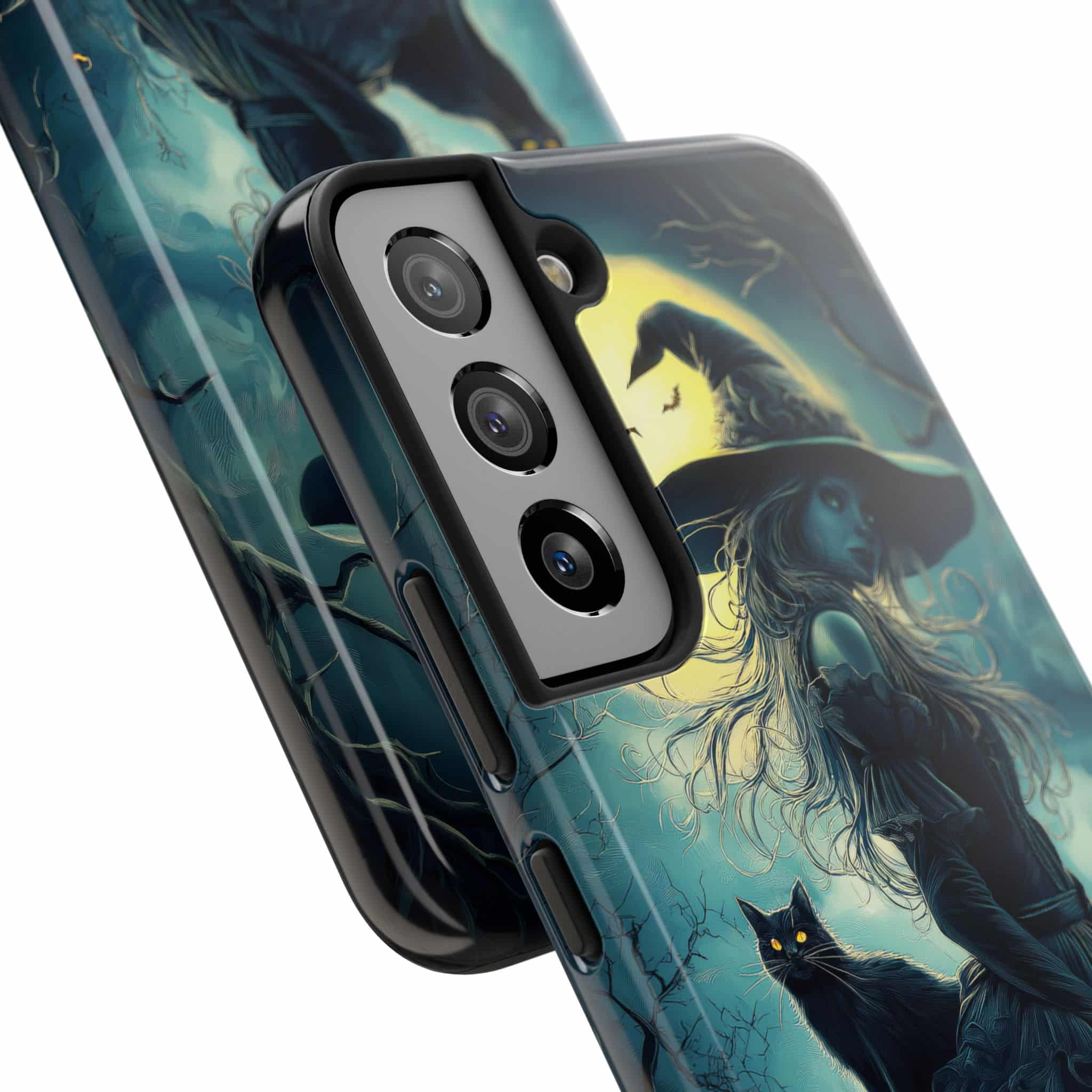 Witch With Black Cat By Moonlight #MJ-W001 Samsung S21, S22, S23, & S24 Tough Phone Cases - Image 10