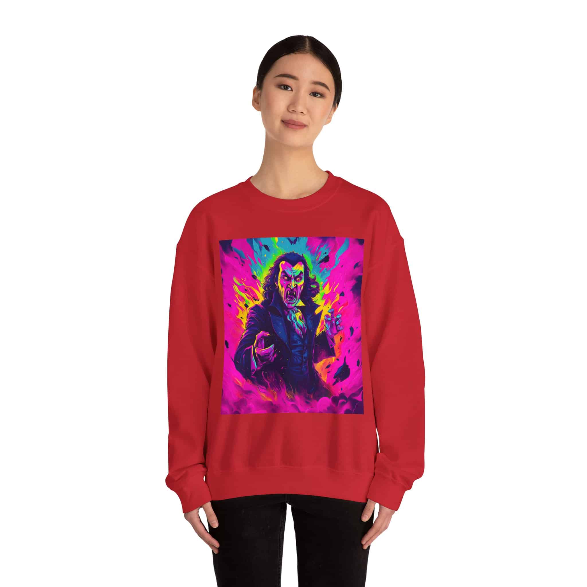 Dracula II Pop 60’s Art Style Unisex Heavy Blend™ Crewneck Sweatshirt - Image 60
