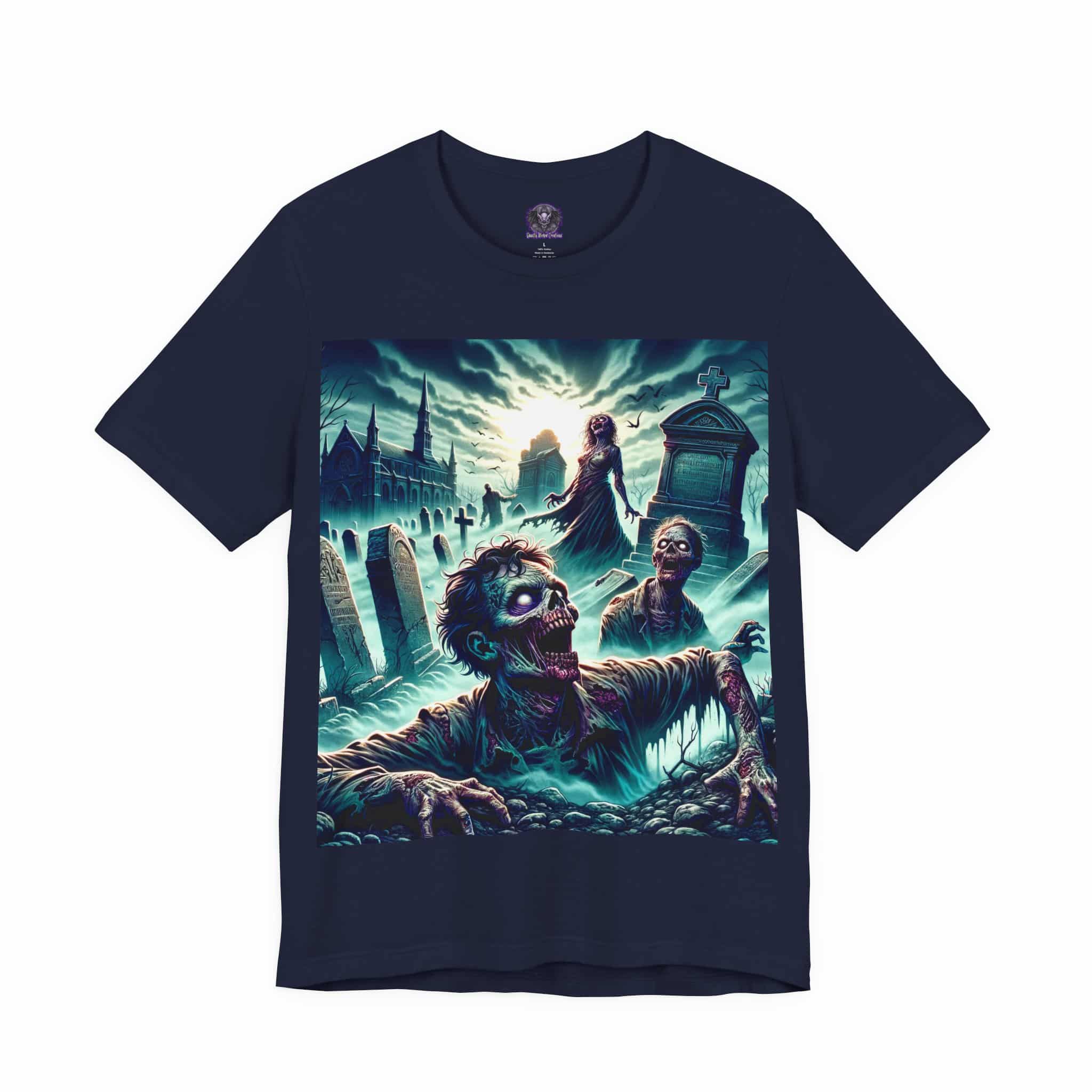 Zombies Emerge #DZ-003 Unisex Jersey Short Sleeve Tee - Image 3
