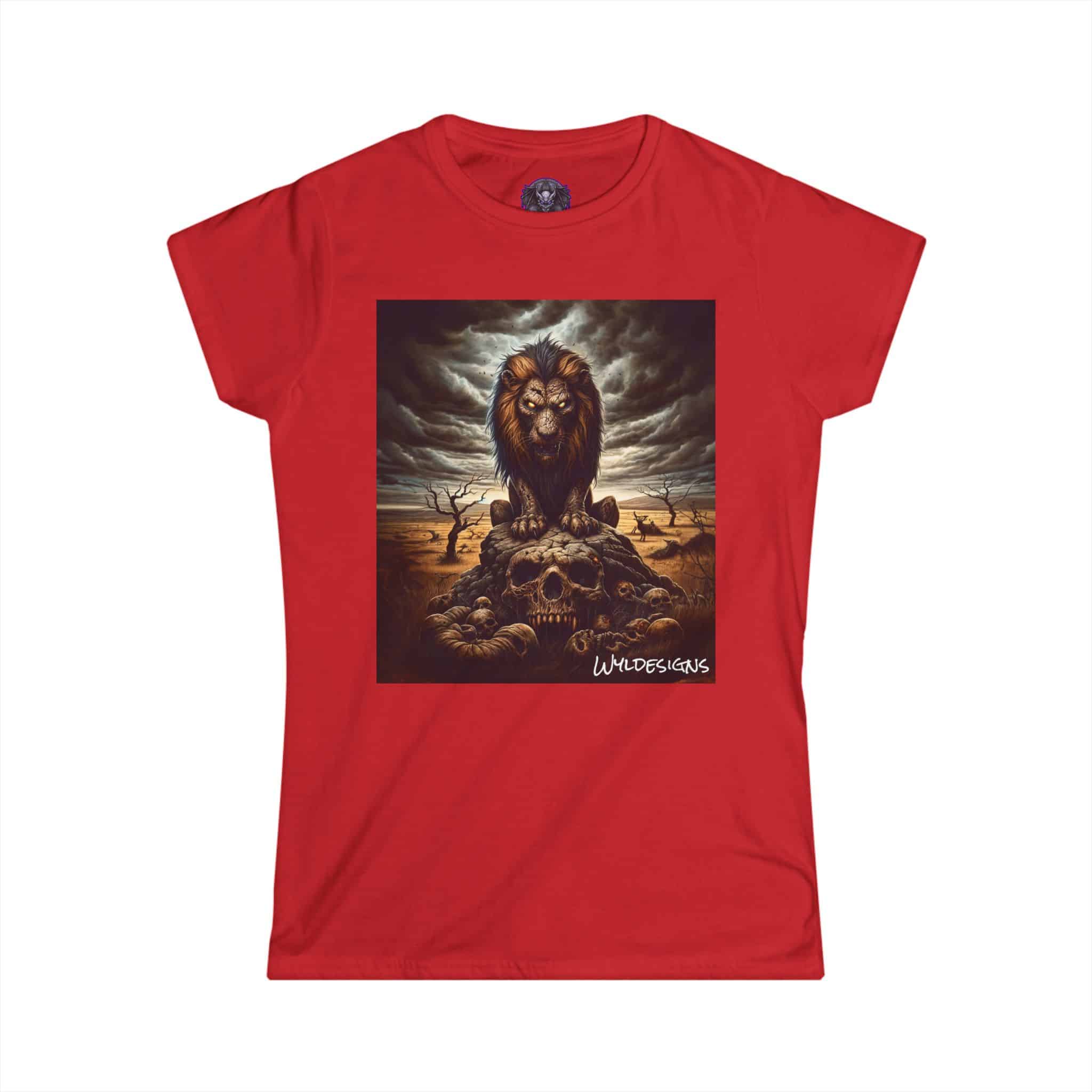 Undead Lion WD-D015 By Wyldesigns Women's Softstyle Tee - Image 40