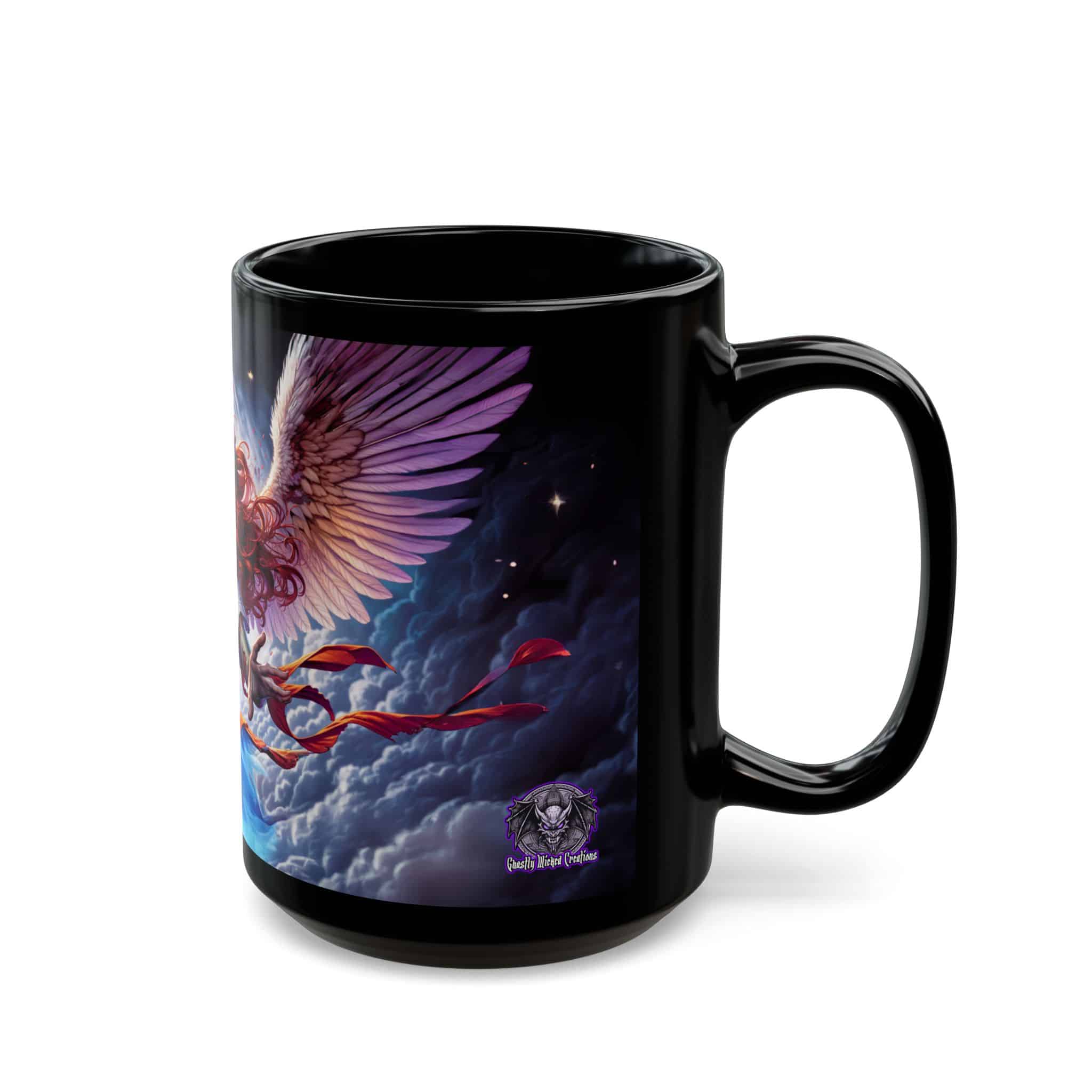 Scarlet Undead Angels Zombie Cupid #DSZ-004L Black Mug (11oz, 15oz) - Image 6