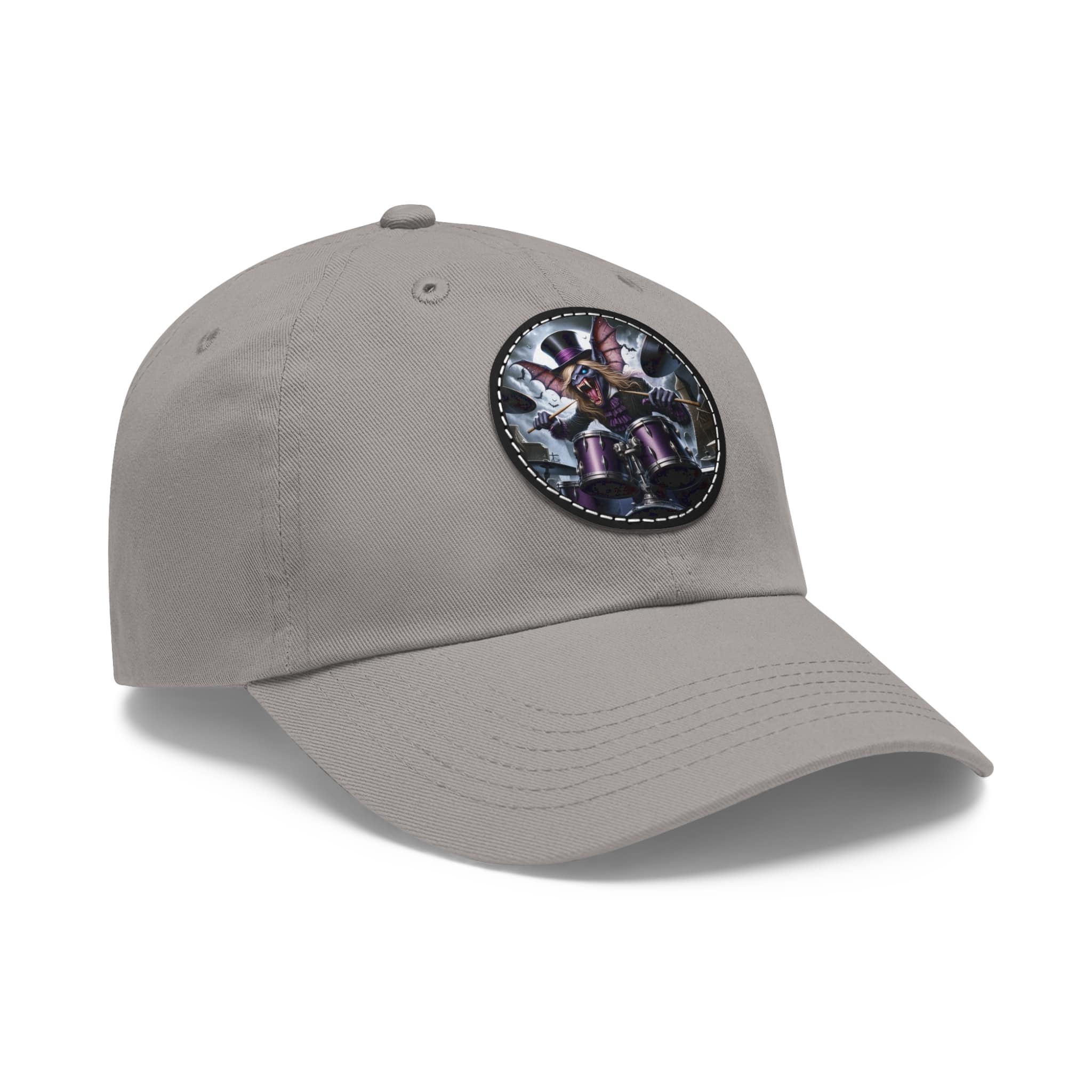 Vlad The Enforcer Bat Drummer #VTE001 Artistic Round Leather Patch Dad Hat - Stylish Casual Cap - Image 7