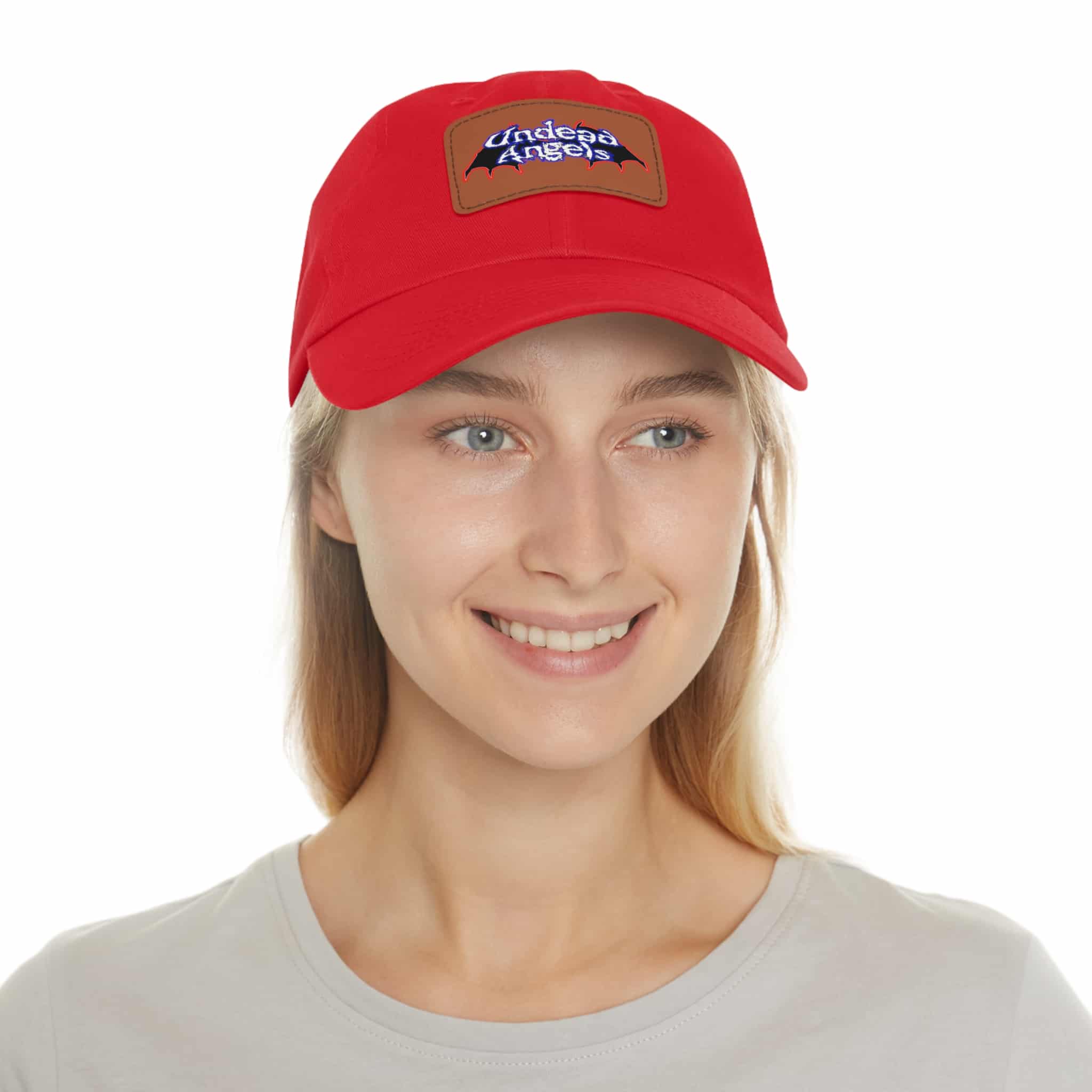 Undead Angels Logo Leather Patch Dad Hat - Casual Style for Music Lovers - Image 104