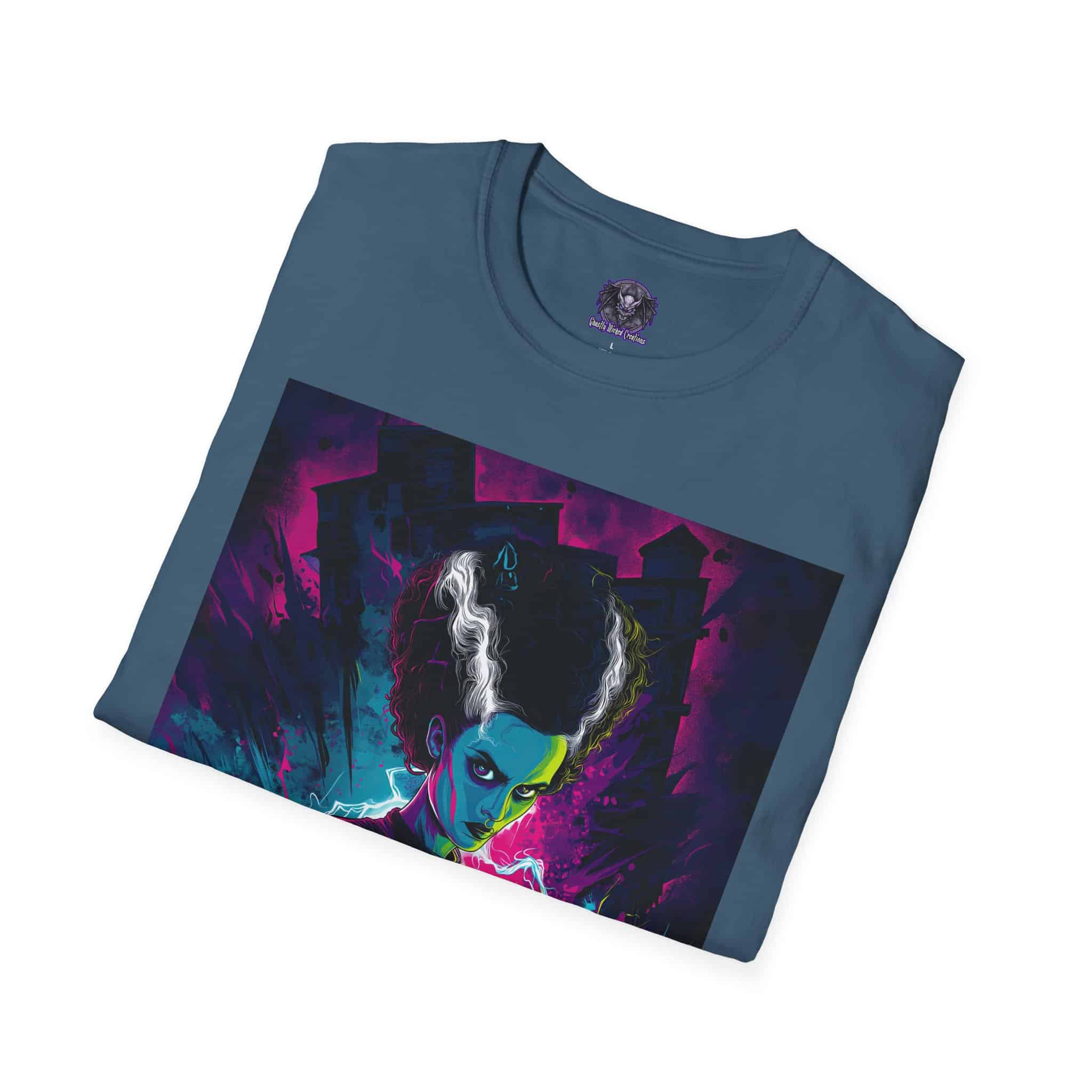 Bride of Frankenstein Pop Art 60's Style Unisex T-Shirt - Image 52