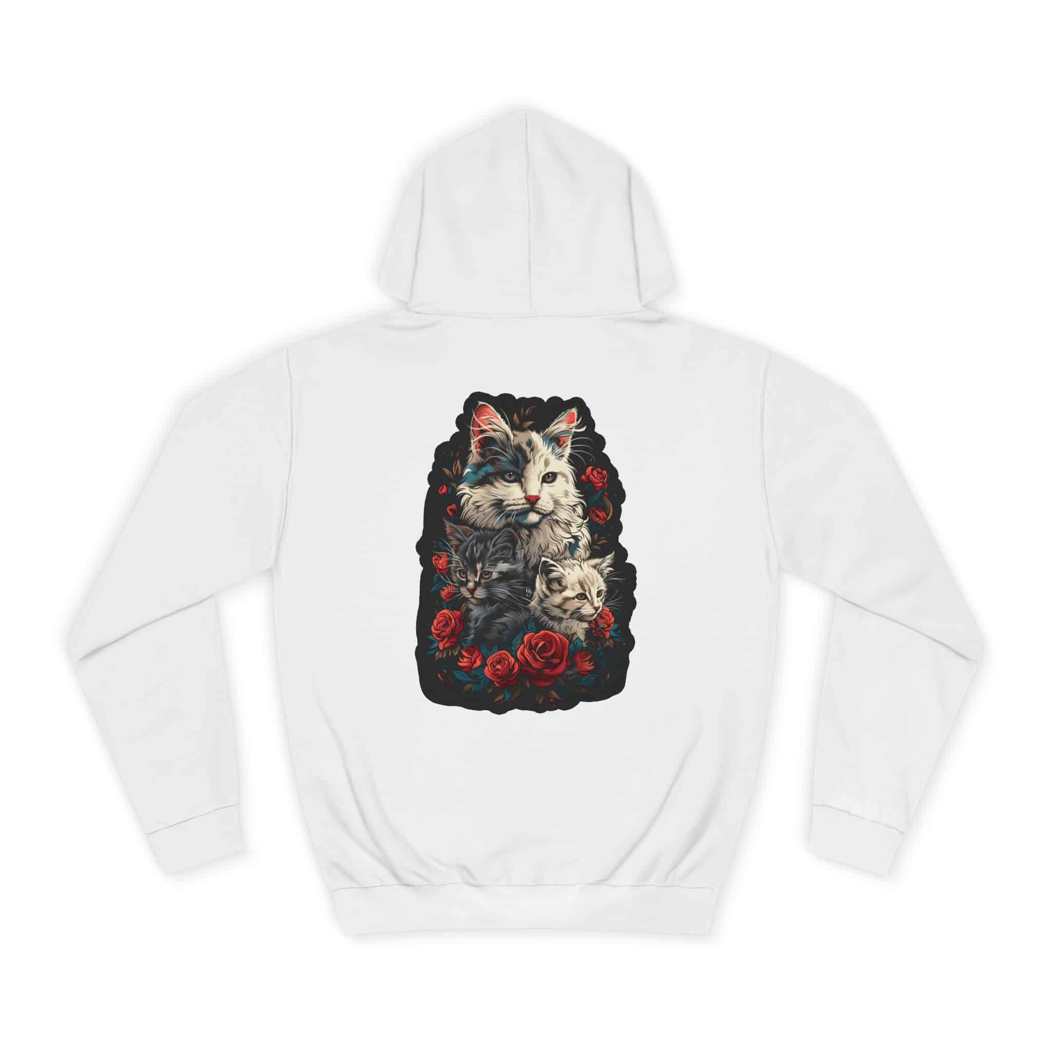 Mama Cat & Kittens WD-M001 By Wyldesigns Unisex College Hoodie - Image 6