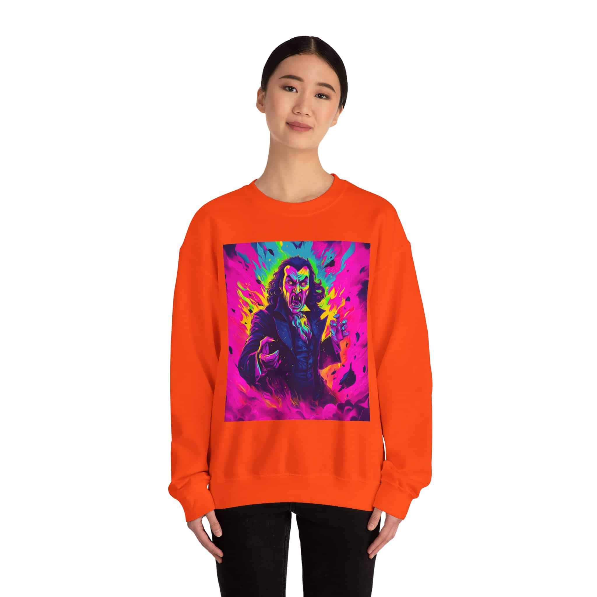 Dracula II Pop 60’s Art Style Unisex Heavy Blend™ Crewneck Sweatshirt - Image 12