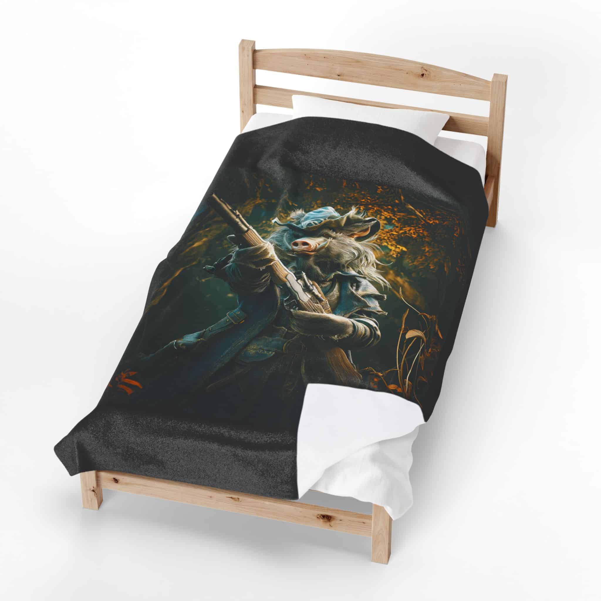 Arm The Animals: Hunter Wild Boar #AA029 Plush Blanket, Cozy Throw for Fall Decor - Image 16