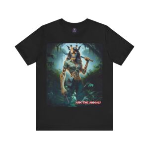 Arm The Animals: Hunter Giraffe Girl #AA-D-Gi001 Unisex Jersey Short Sleeve Tee