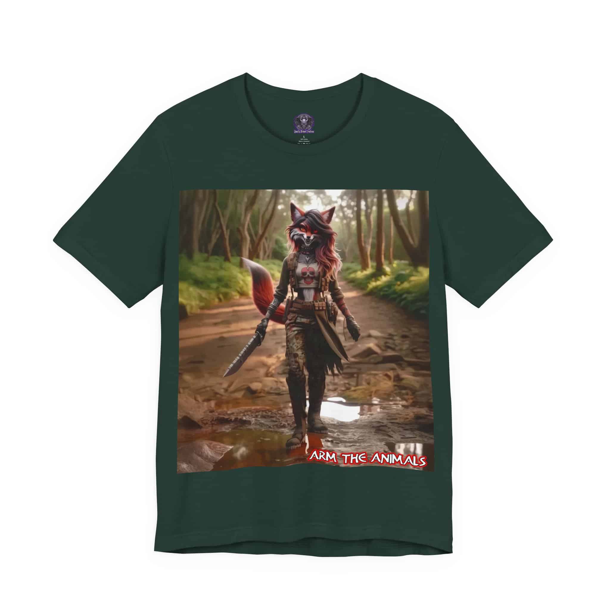 Arm The Animals: Hunter Fox #AA-D-Fo001 Unisex Jersey Short Sleeve Tee - Image 51