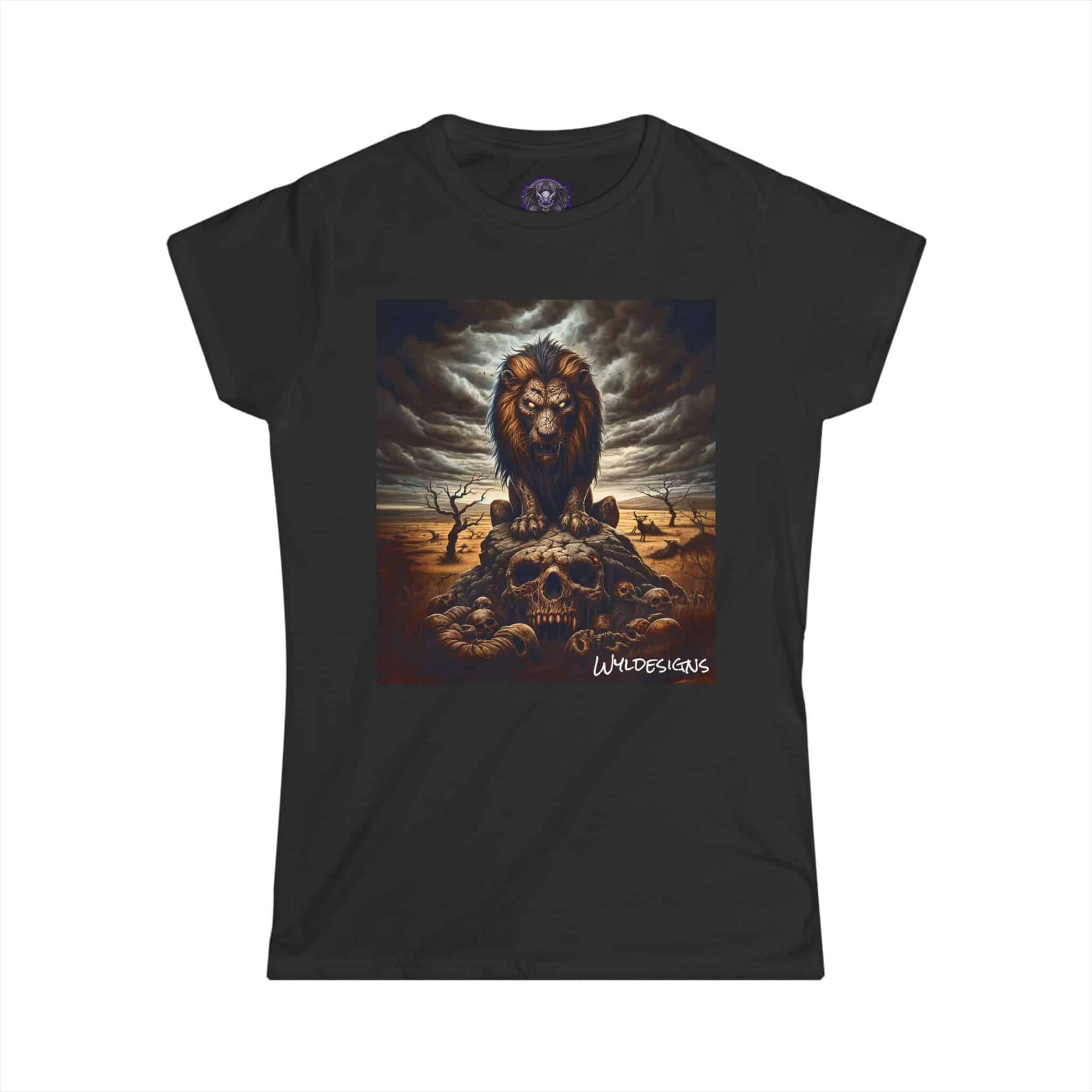 Undead Lion WD-D015 By Wyldesigns Women's Softstyle Tee - Image 7