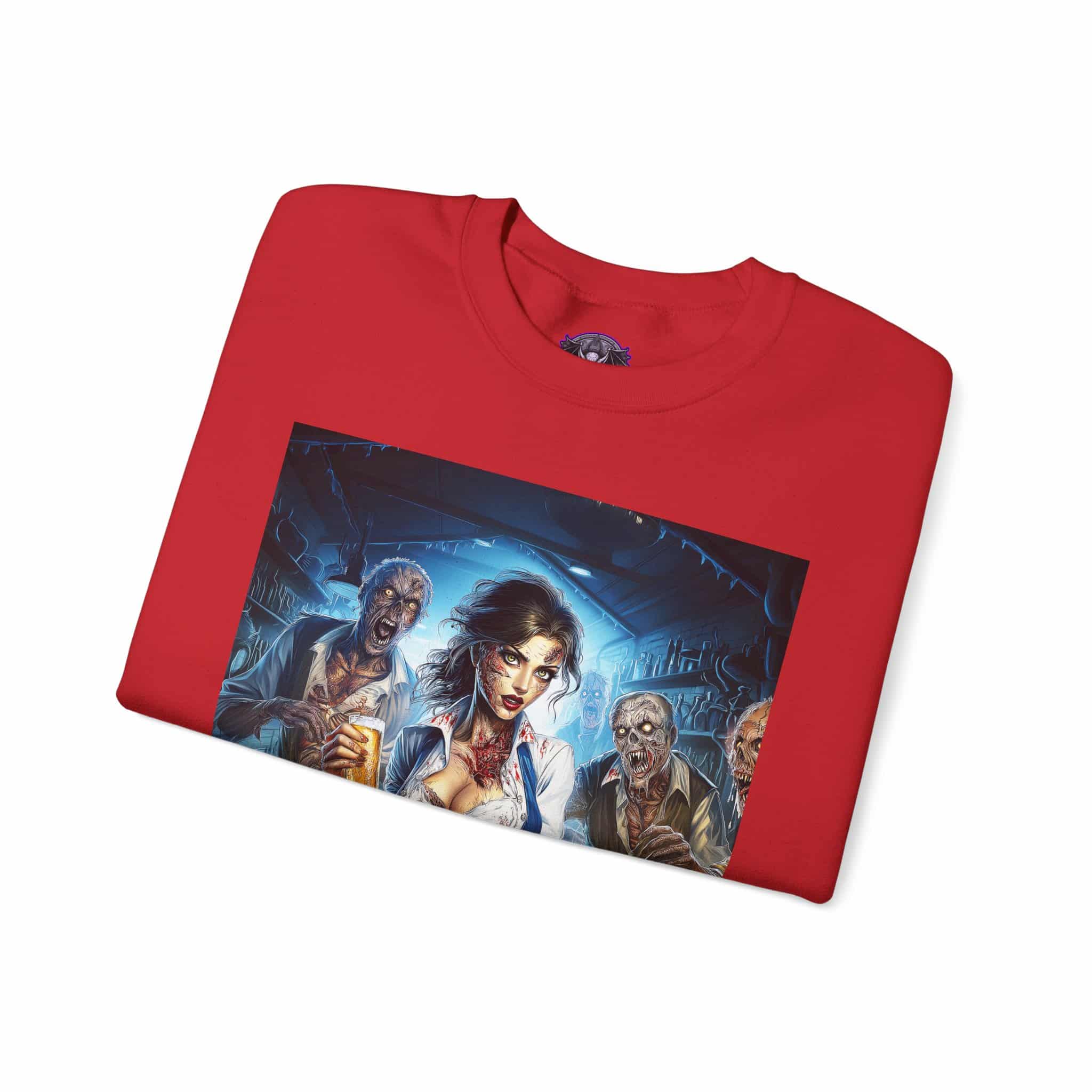 Zombies In Everyday Life Waitress 2025-04 Unisex Heavy Blend™ Crewneck Sweatshirt - Image 59