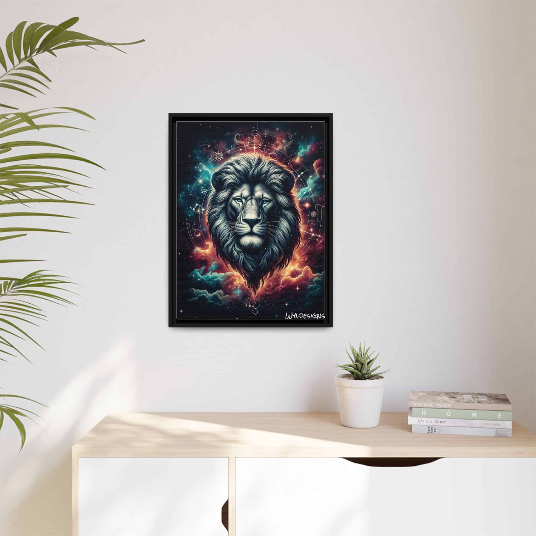 Lion In The Sky WD-D014 By Wyldesigns Matte Canvas, Black Frame - Image 9