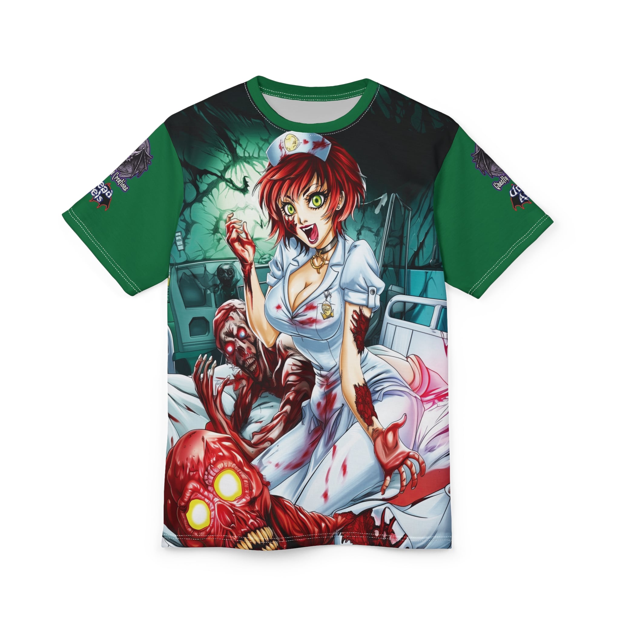 Undead Angels Zombie Nurse Abigail Classic Reborn Style III Unisex Cut & Sew Tee (AOP) - Image 22