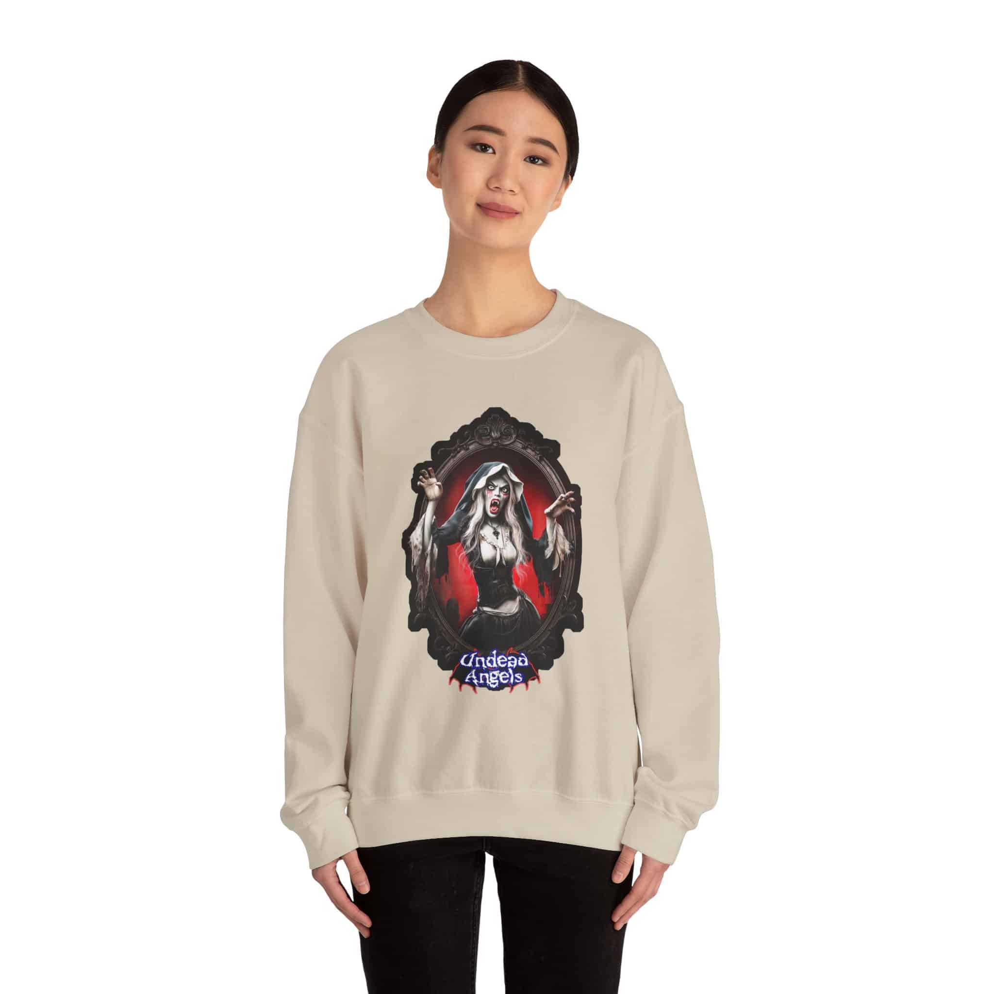 Undead Angels Vampire Pilgrim Chastity Unisex Heavy Blend™ Crewneck Sweatshirt - Image 12