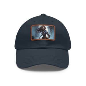 Undead Angels Zombie Police Officer Terri Leather Patch Dad Hat - Casual Style for Music Lovers