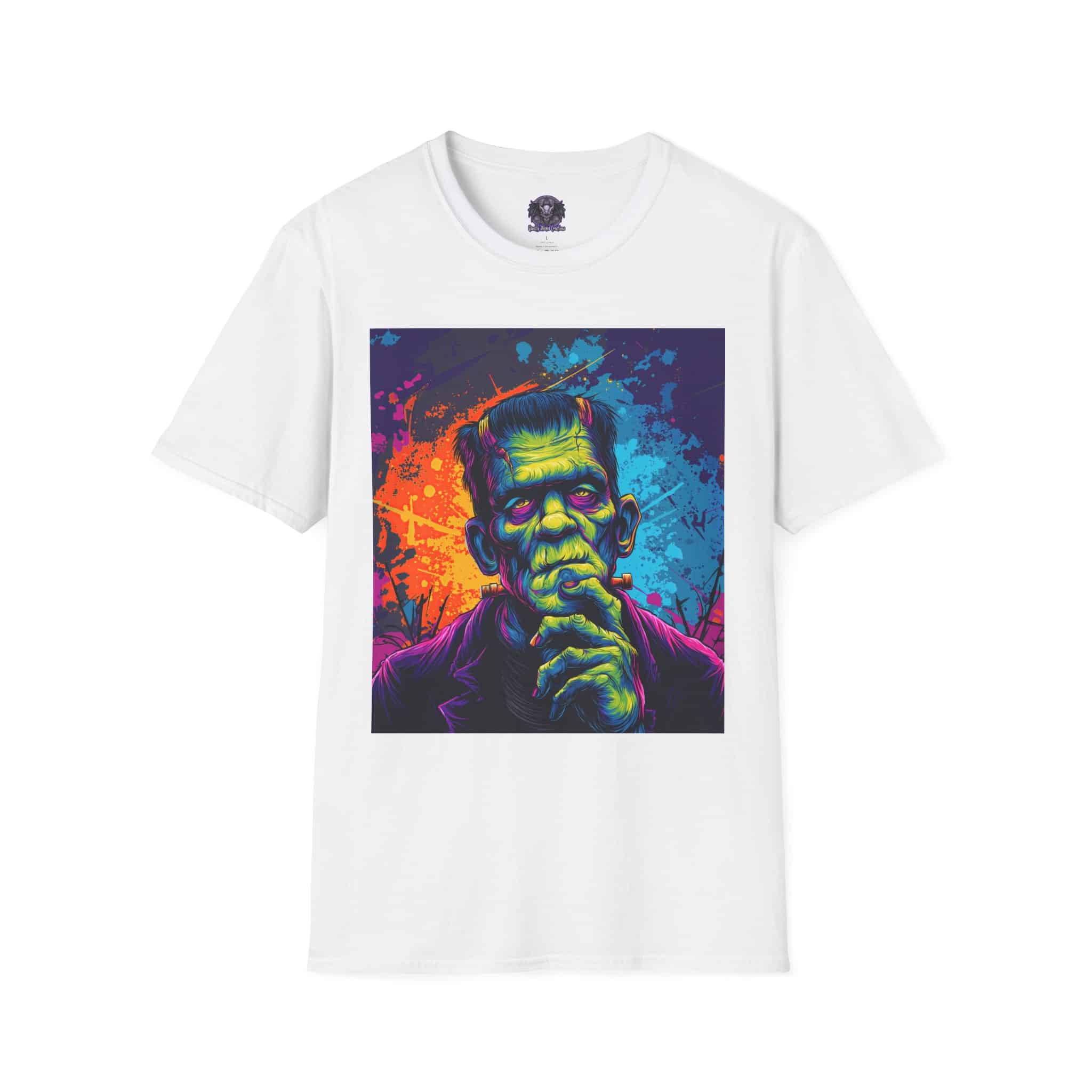Frankenstein Pop Art 60's Style Unisex T-Shirt - Image 13