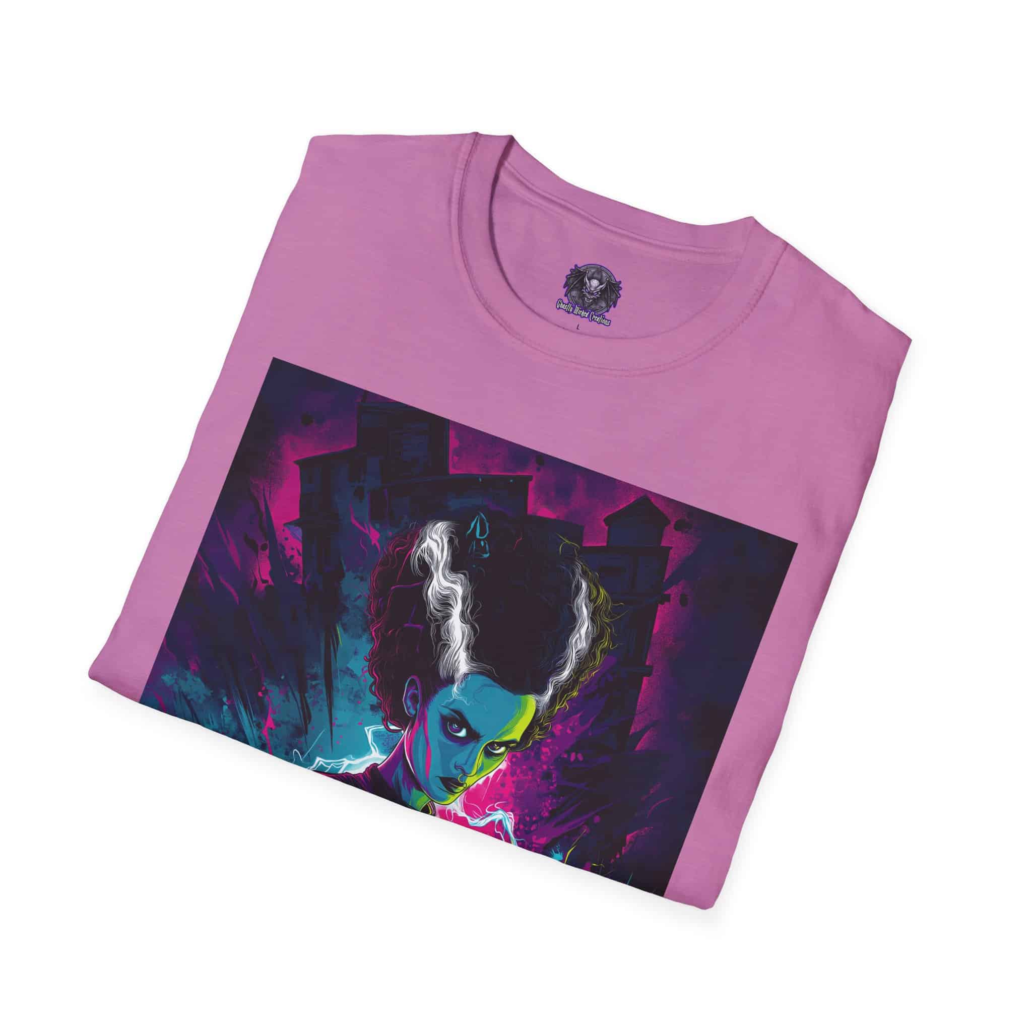 Bride of Frankenstein Pop Art 60's Style Unisex T-Shirt - Image 40
