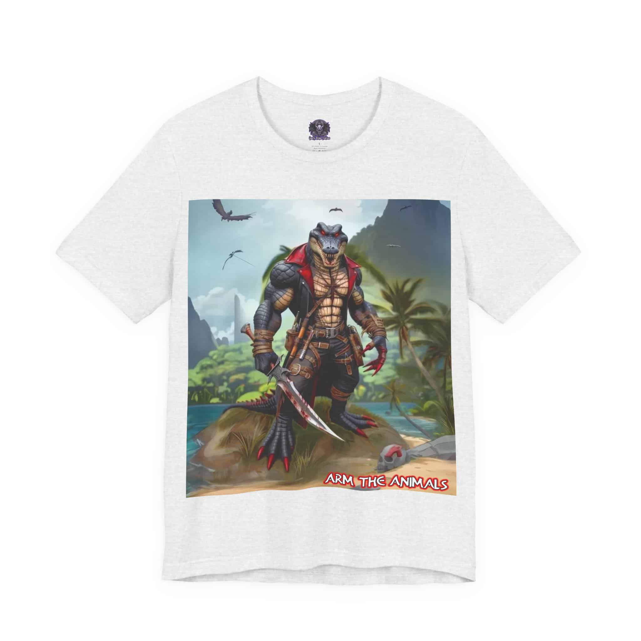 Arm The Animals: Pirate Gator #AA-D-PG003 Unisex Jersey Short Sleeve Tee - Image 38