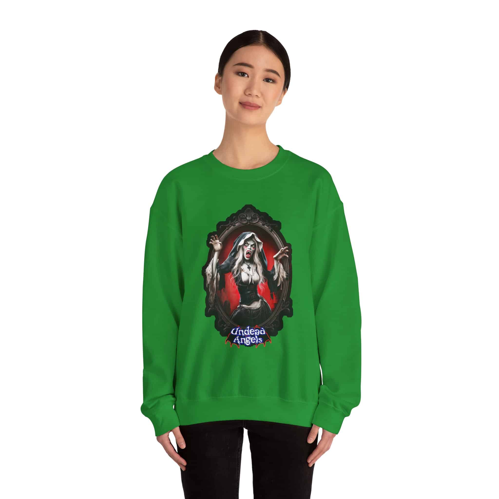 Undead Angels Vampire Pilgrim Chastity Unisex Heavy Blend™ Crewneck Sweatshirt - Image 8