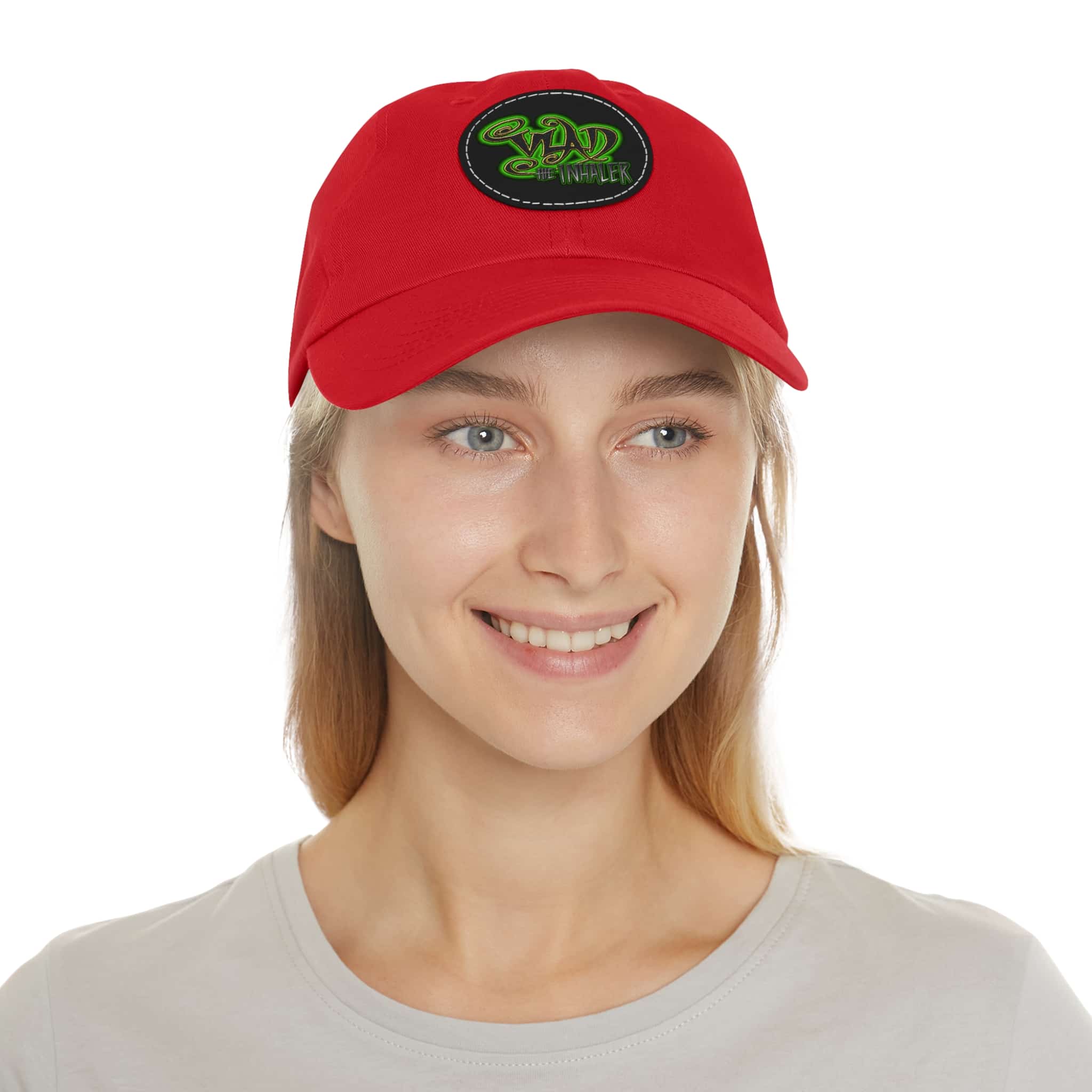 Vlad The Inhaler Band Artistic Round Leather Patch Dad Hat - Stylish Casual Cap - Image 44