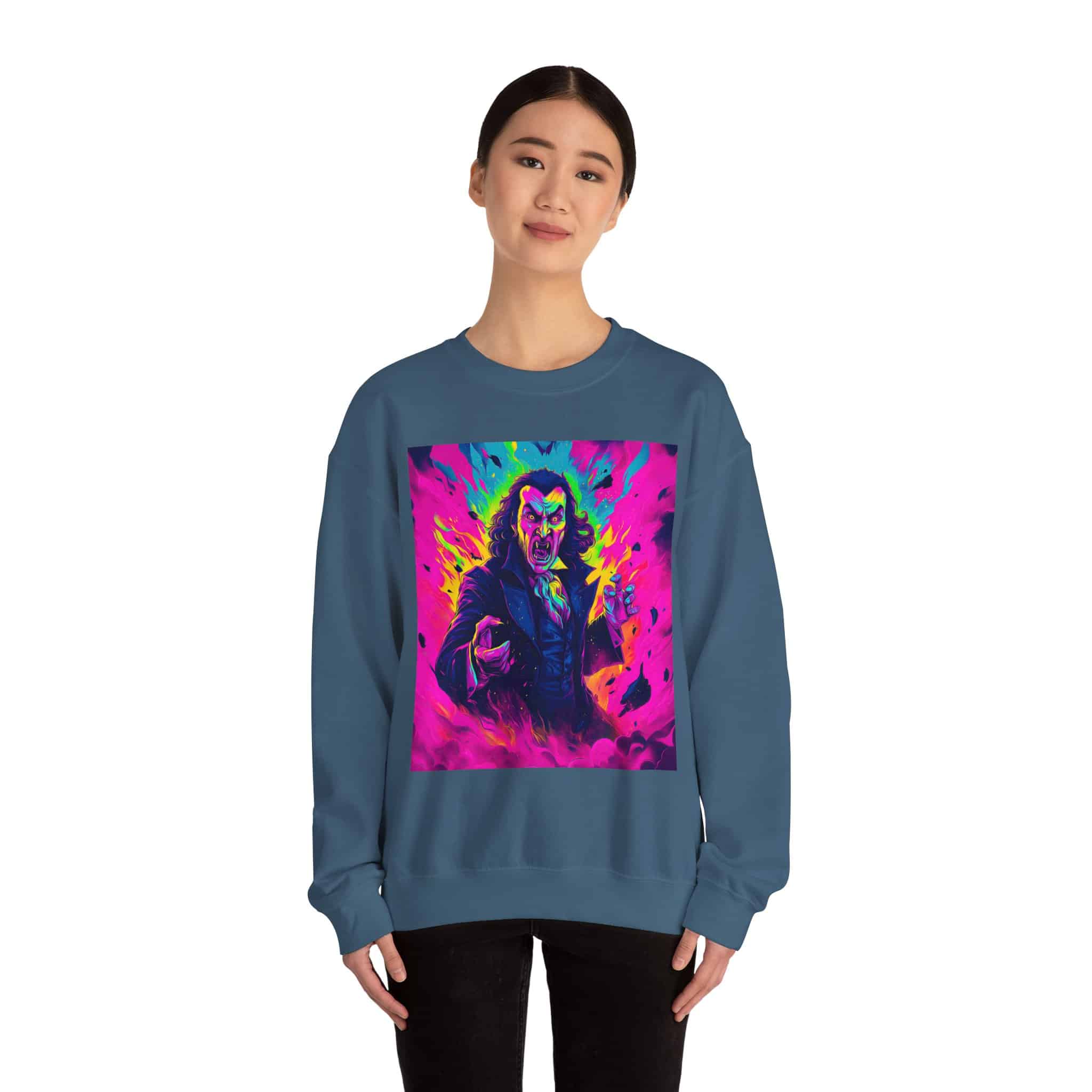 Dracula II Pop 60’s Art Style Unisex Heavy Blend™ Crewneck Sweatshirt - Image 32