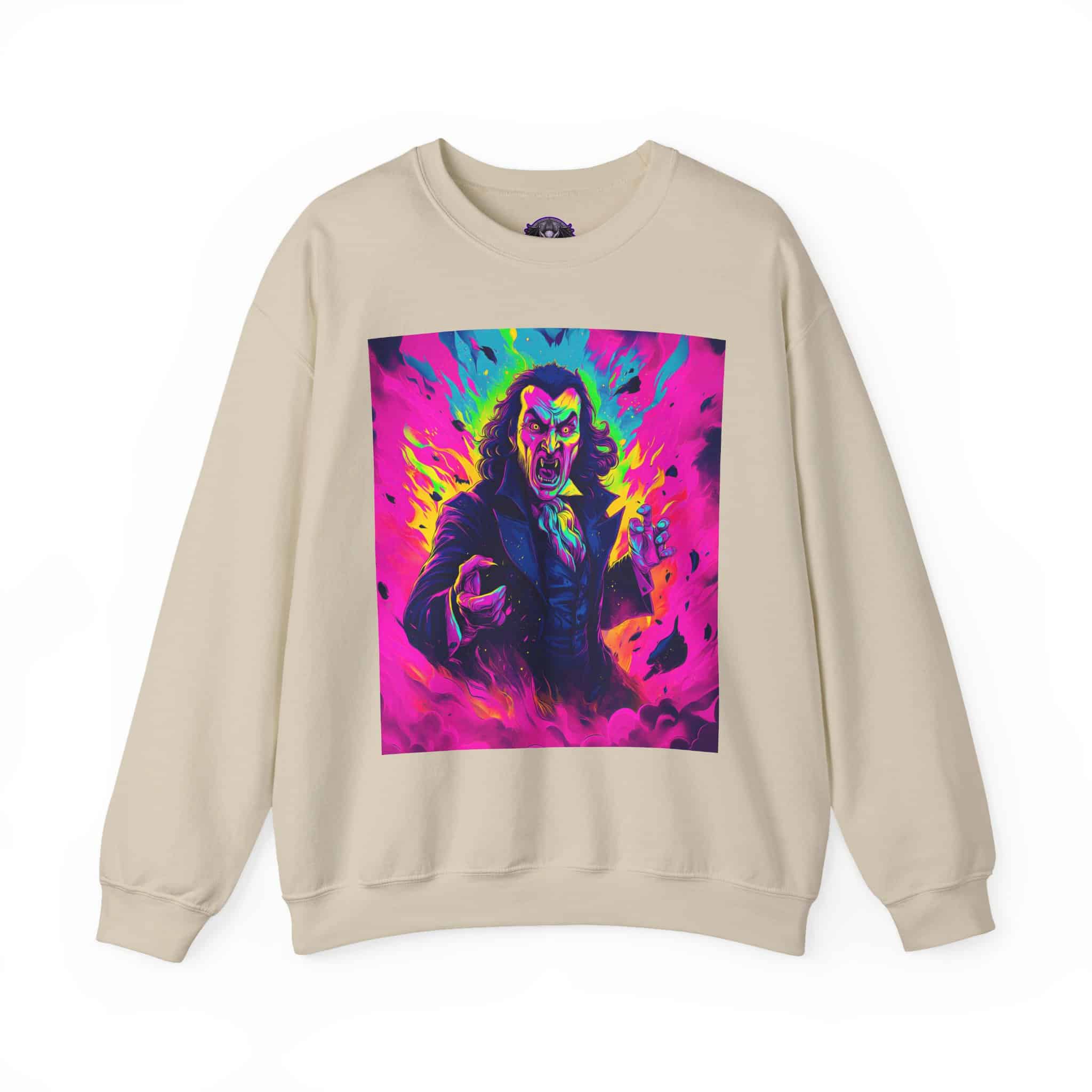 Dracula II Pop 60’s Art Style Unisex Heavy Blend™ Crewneck Sweatshirt - Image 5