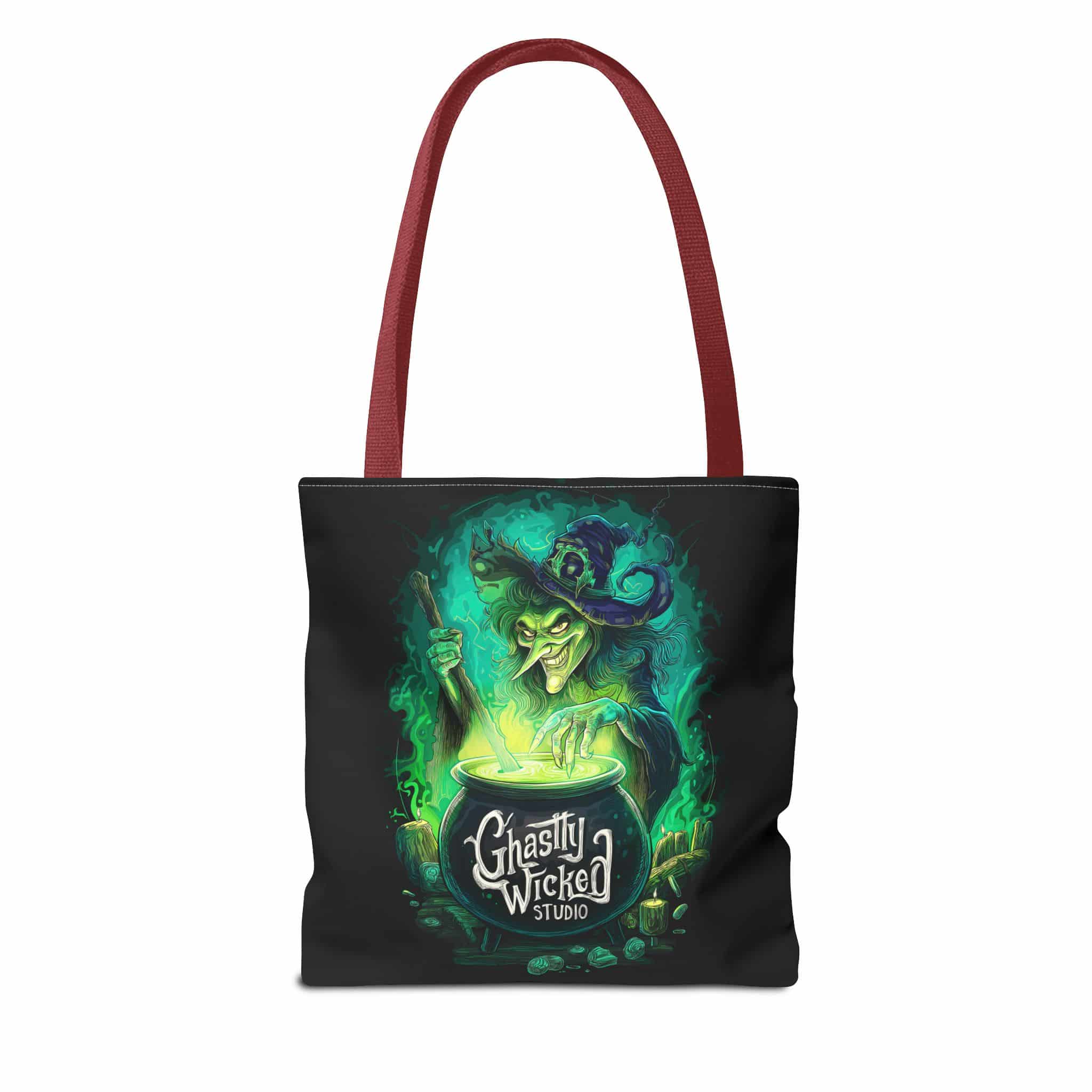 Ghastly Wicked Cauldron Witch Tote Bag (AOP) - Image 18