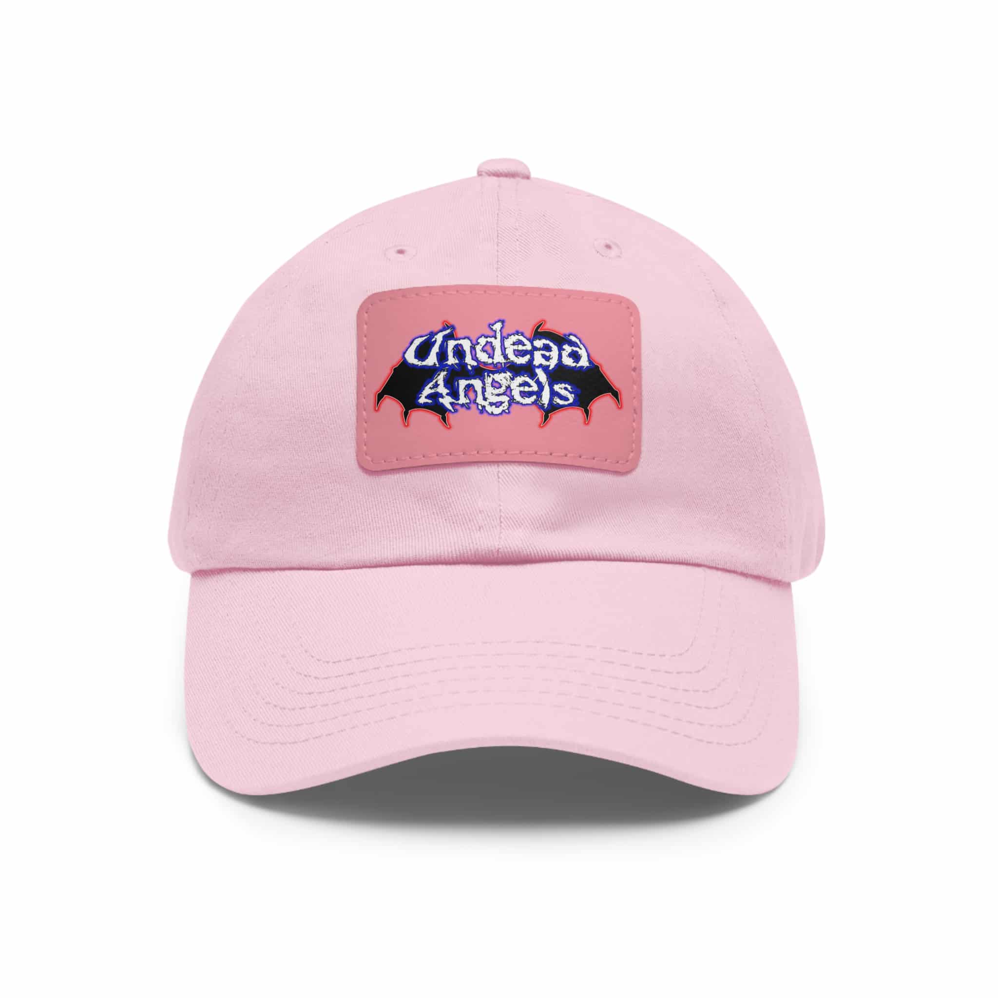 Undead Angels Logo Leather Patch Dad Hat - Casual Style for Music Lovers - Image 66