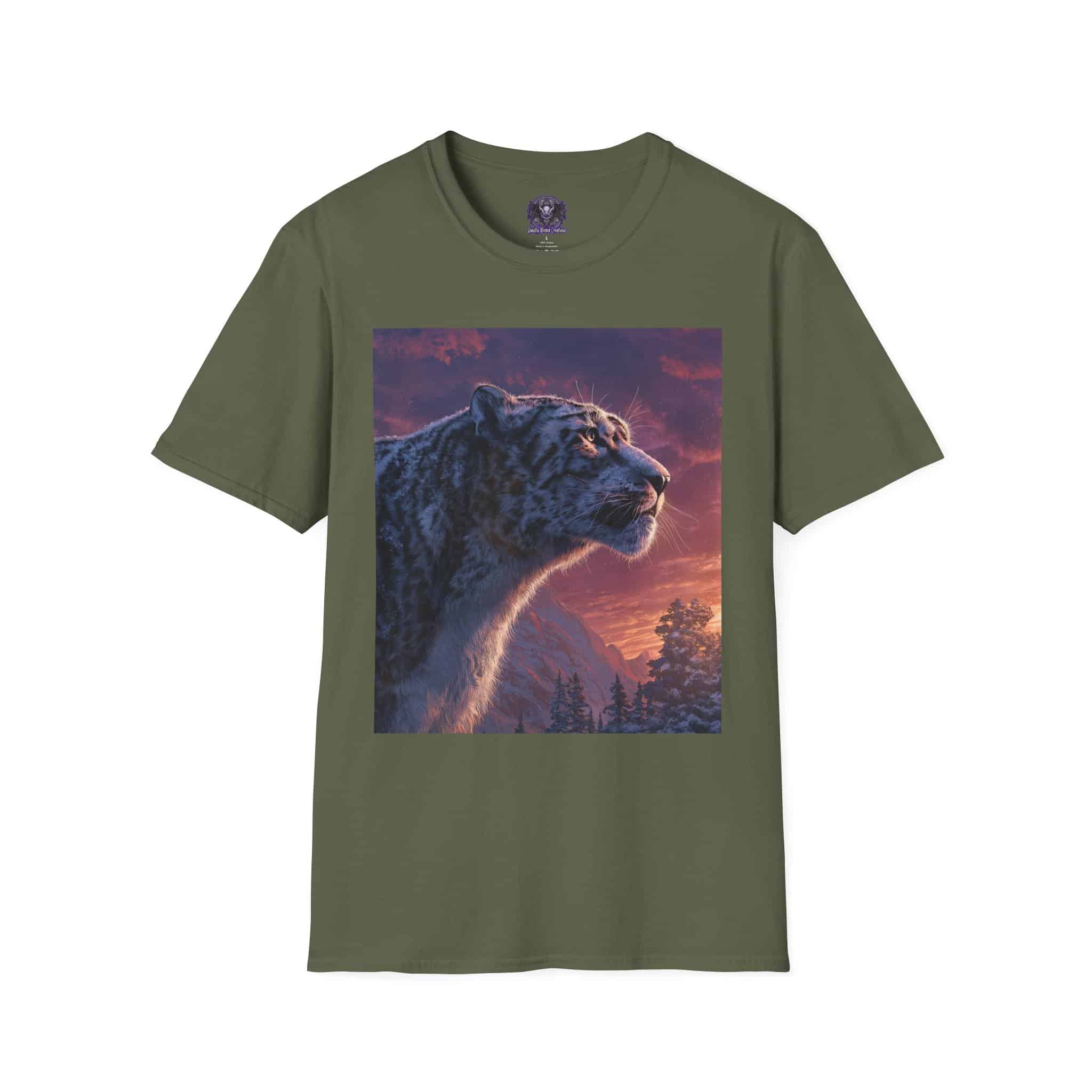 Snow Leopard IV Profile By Wyldesigns Unisex T-Shirt - Image 25