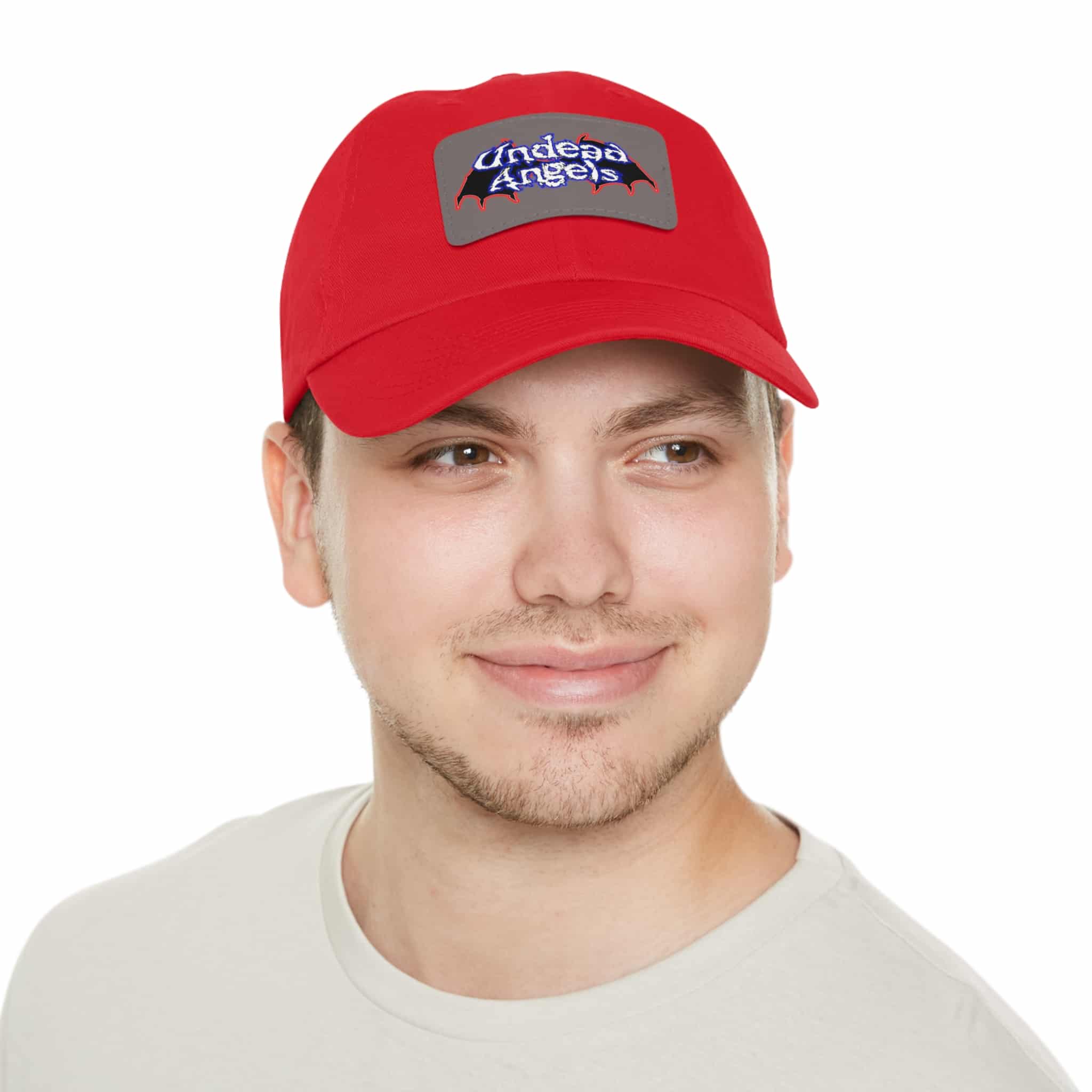 Undead Angels Logo Leather Patch Dad Hat - Casual Style for Music Lovers - Image 100