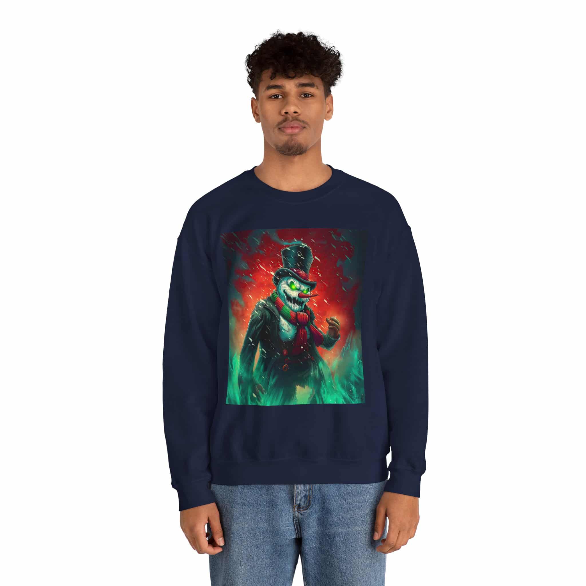 Sadistic Snowman II Unisex Heavy Blend™ Crewneck Sweatshirt Christmas - Image 39